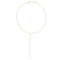 0.91ct Fancy Diamond Starlit 14K Yellow Gold Lariat Necklace