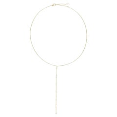 0.91ct Fancy Diamond Starlit 14K Yellow Gold Lariat Necklace