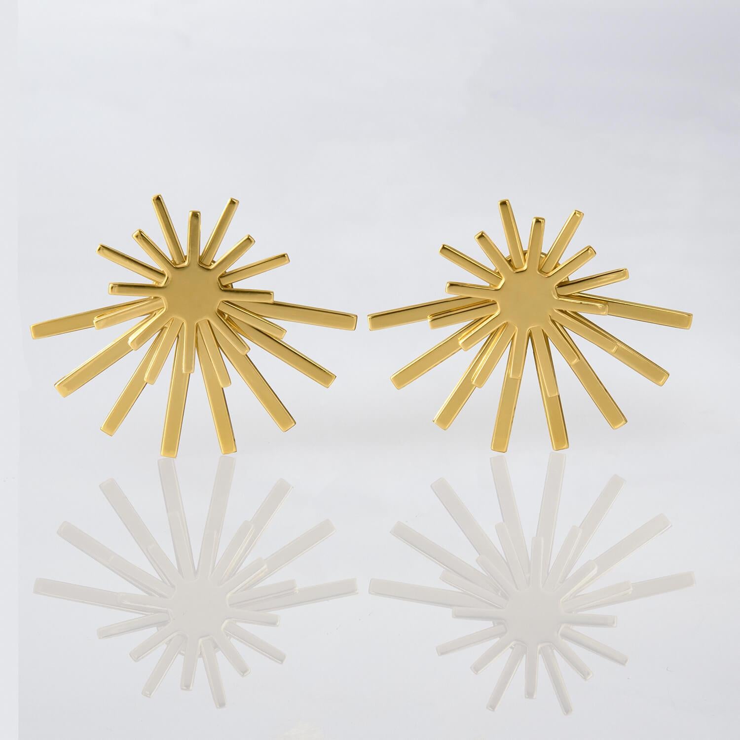 Introducing THE STARR COLLECTION, our first ever sold product. The idea of this collection is creating an exciting 3D earring formed by the overlapping parts that sit on either side of your ear.
Designing this earring was Geertje’s graduation