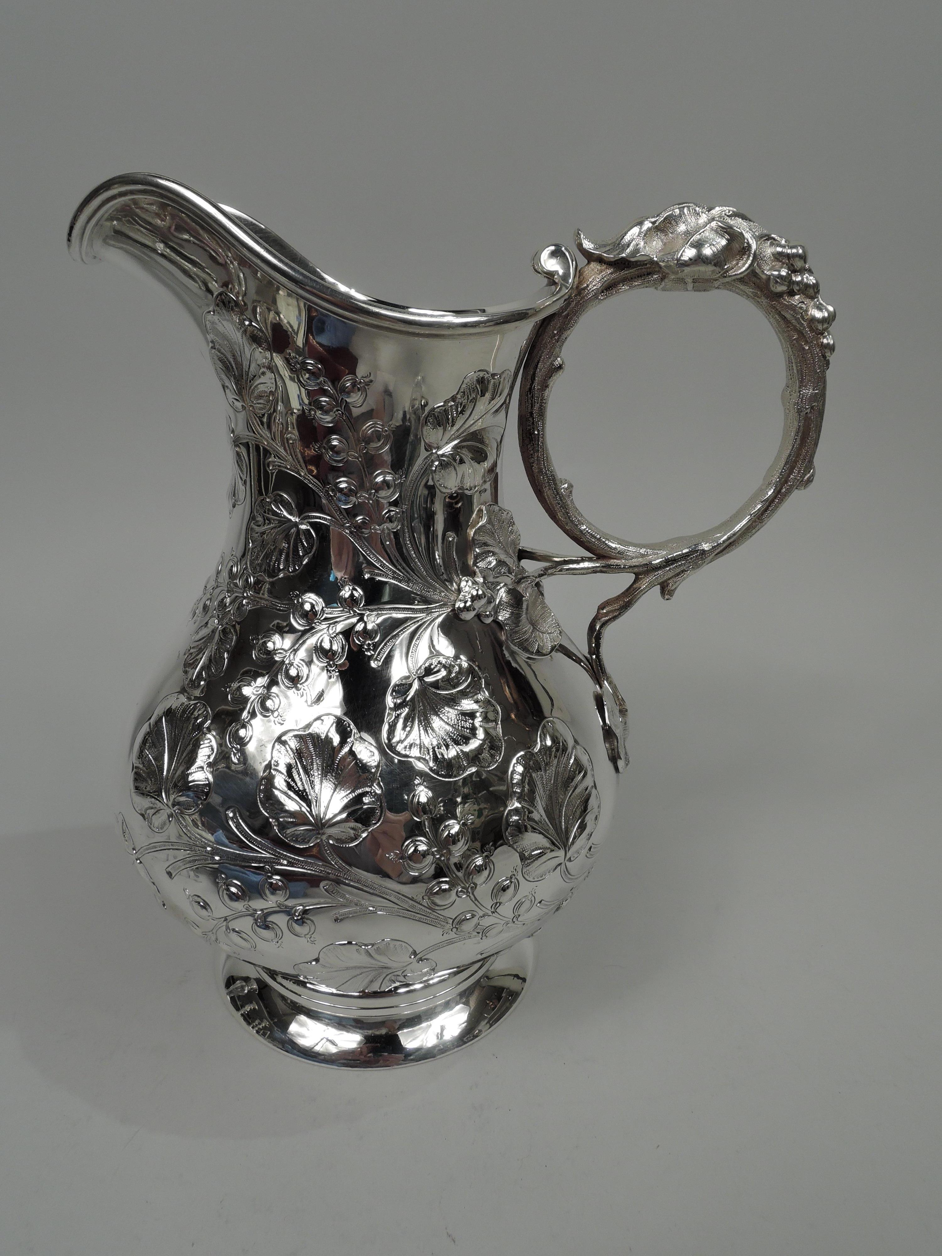 Victorian Starr & Marcus New York Sterling Silver Water Pitcher