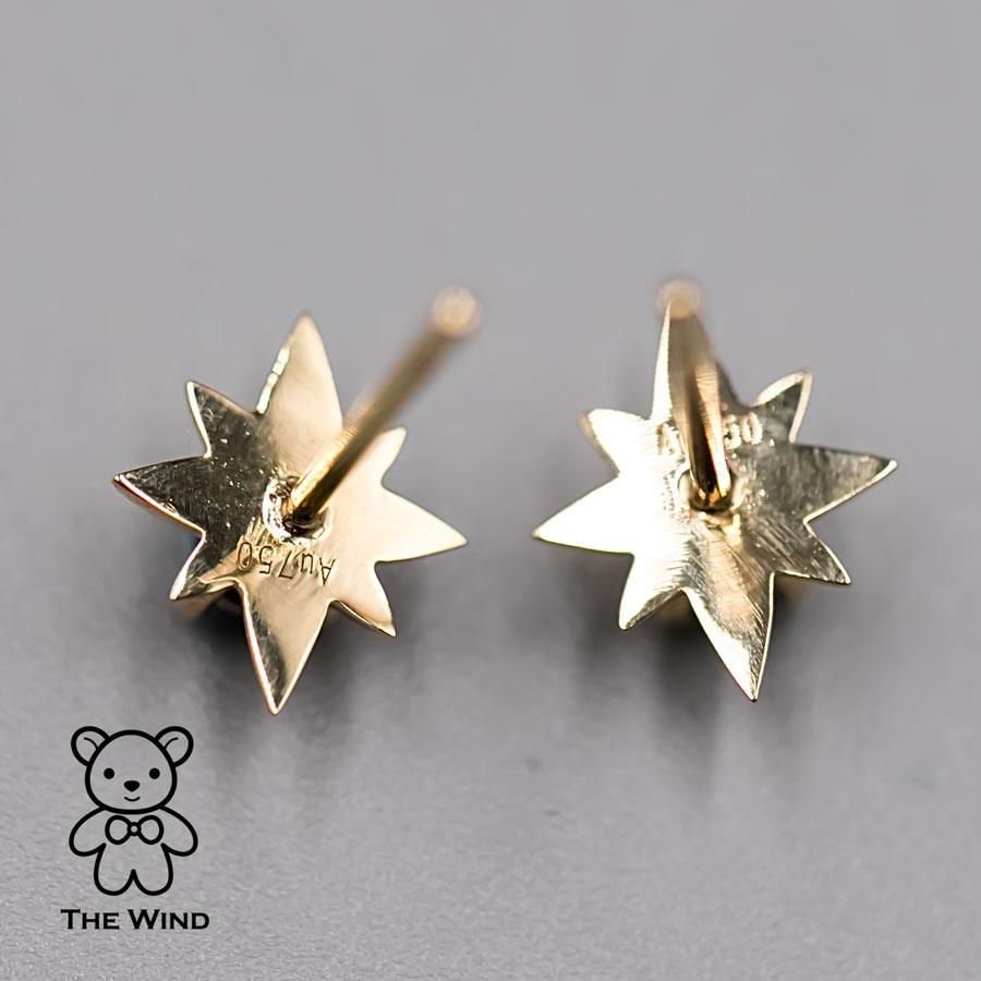 Starry Design/One australiano solido Orecchini con perno in oro giallo 18 carati In condizioni Nuovo in vendita a Suwanee, GA