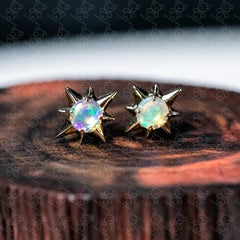 Starry Design Australian Solid Opal Stud Earrings