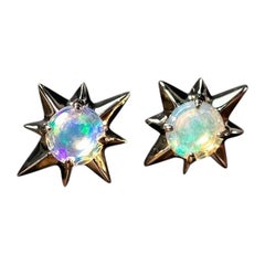 Starry Design Australian Solid Opal Stud Earrings