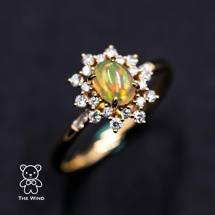 Starry Night Mexican Fire Opal Diamond Engagement Wedding Ring 18K Yellow Gold.


Free Domestic USPS First Class Shipping!  Free One Year Limited Warranty!  Free Gift Bag or Box with every order!



Opal—the queen of gemstones, is one of the most