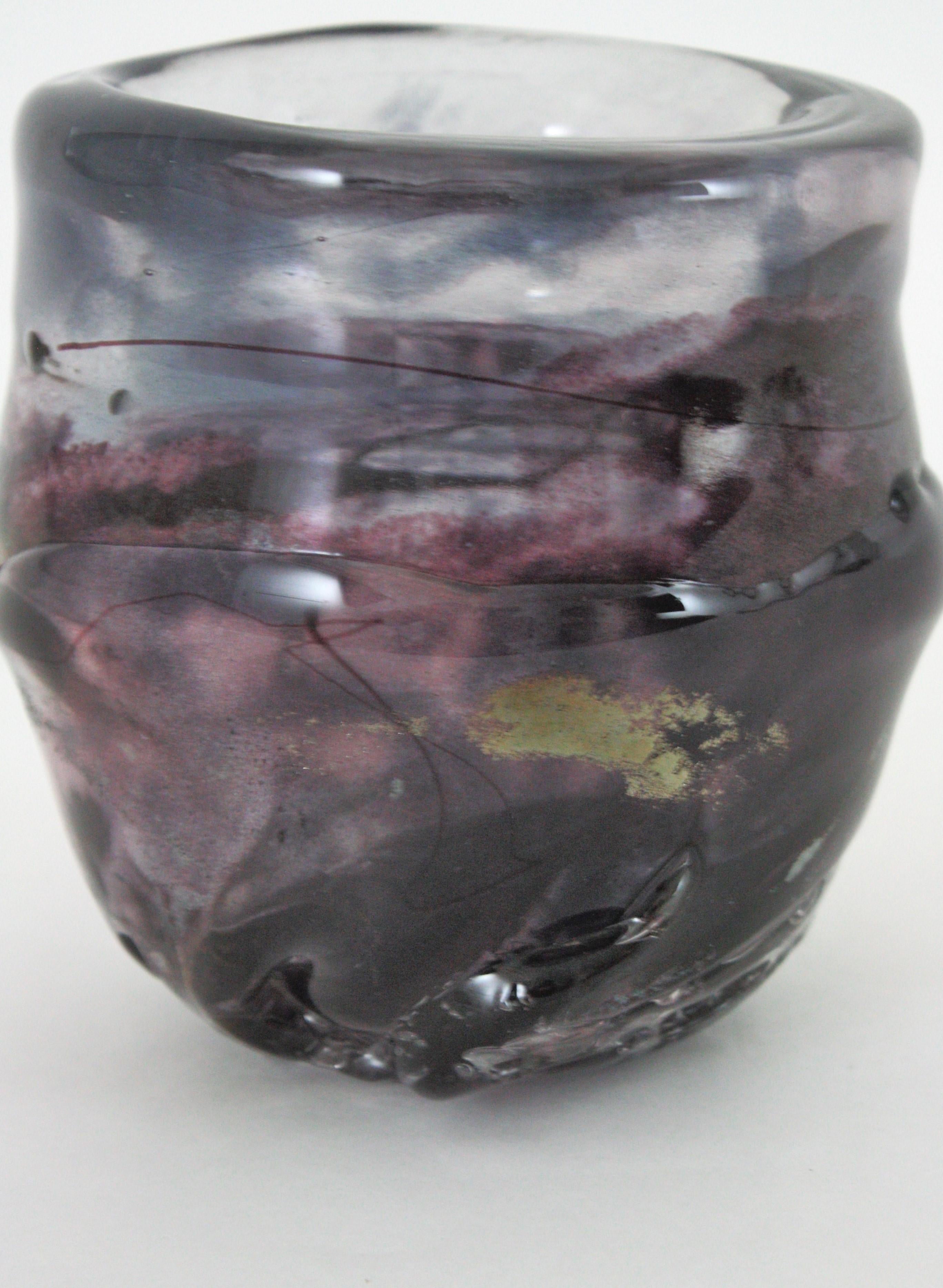 Vaso in vetro artistico di Murano Starry Night, anni '50 in vendita 3