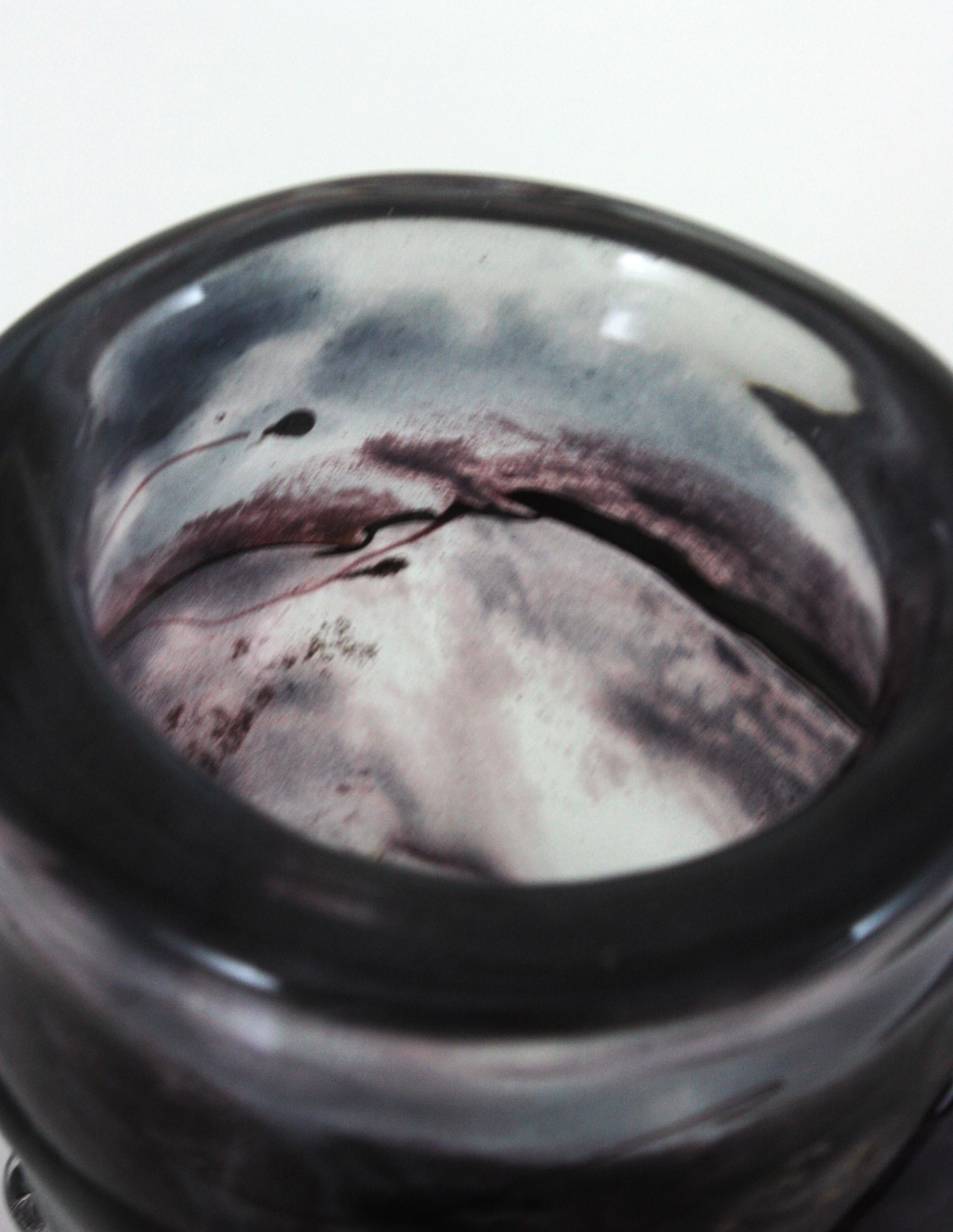 Vaso in vetro artistico di Murano Starry Night, anni '50 in vendita 5