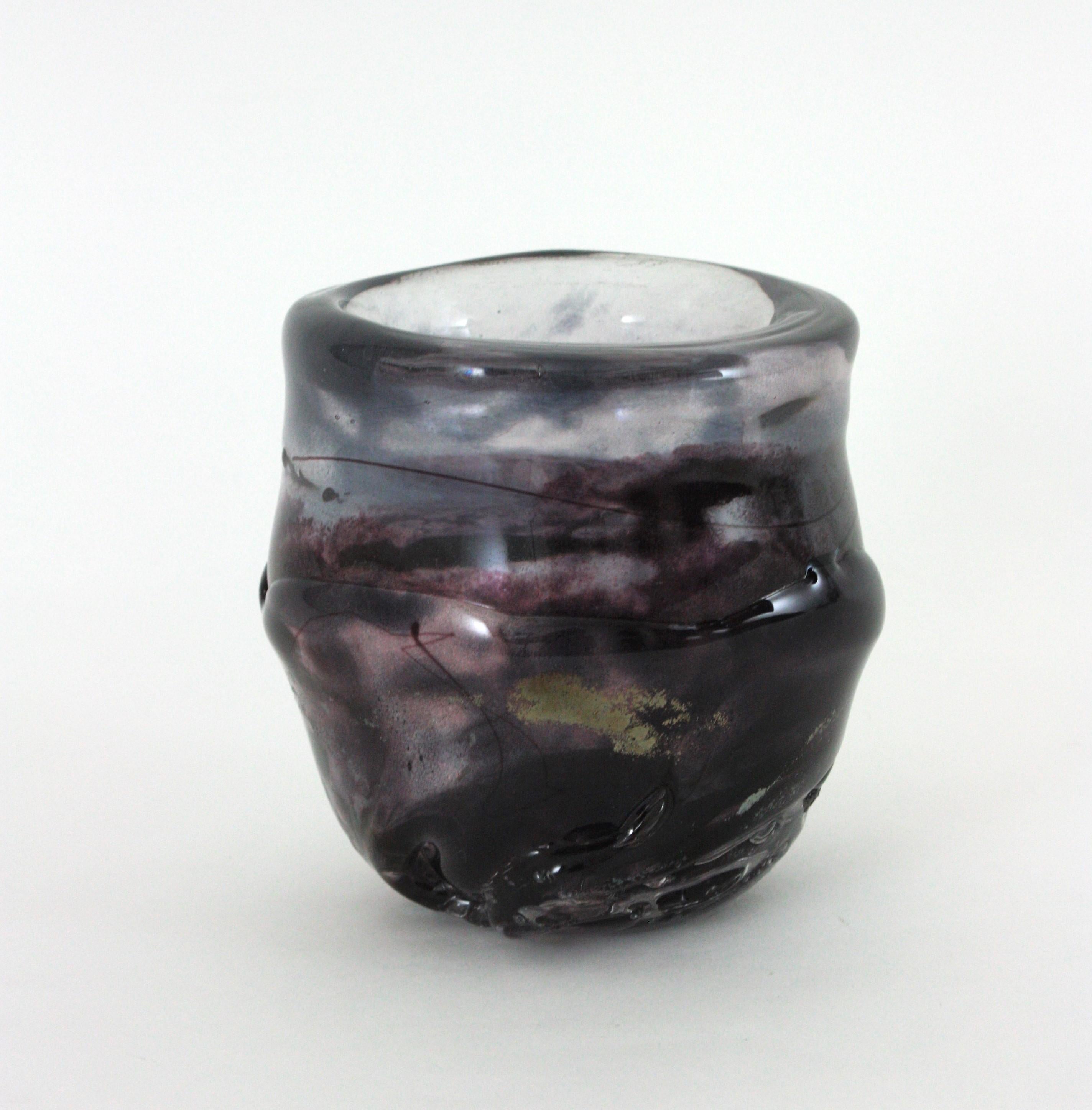 Vaso in vetro artistico di Murano Starry Night, anni '50 in vendita 7