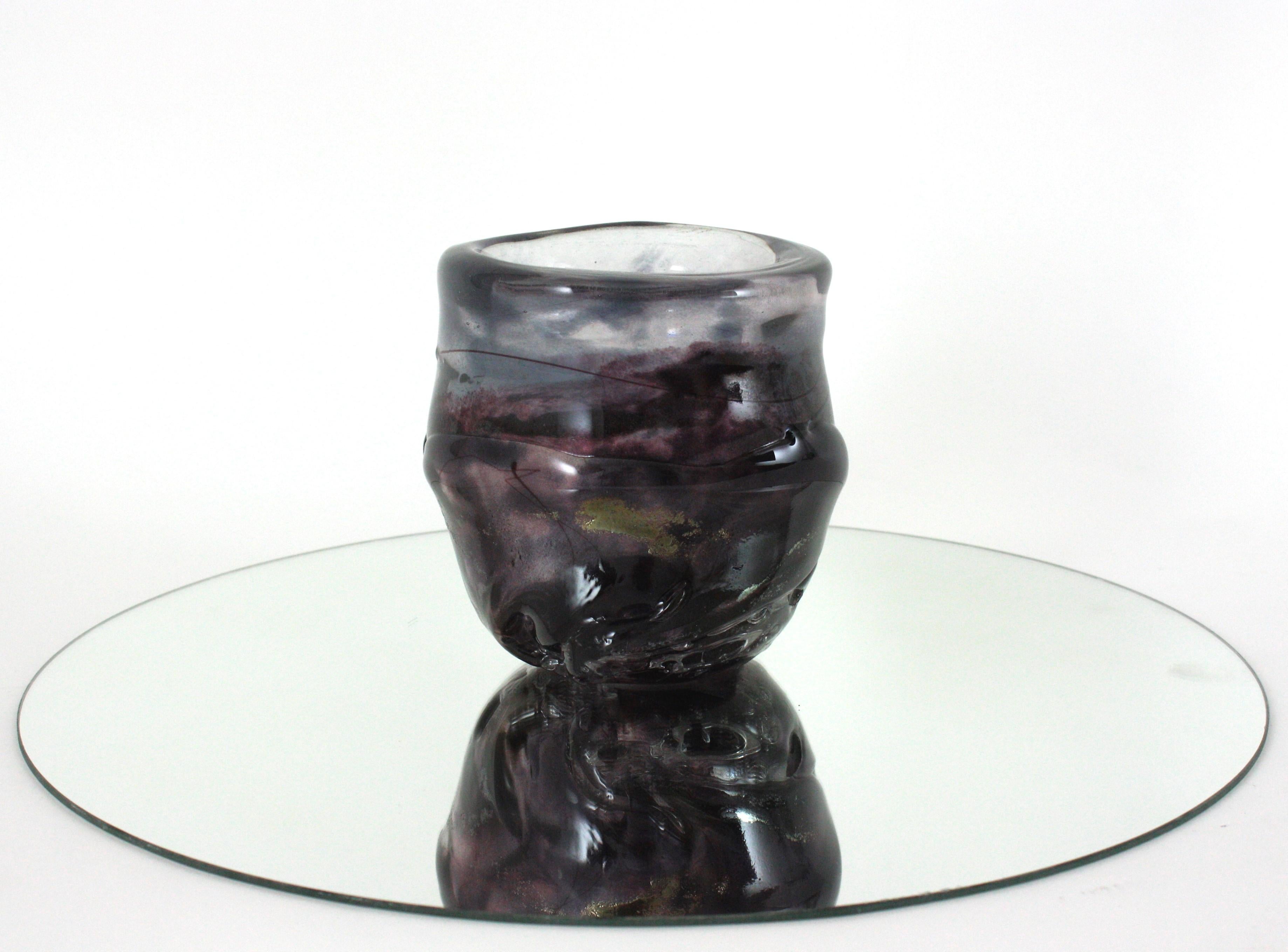 Vaso in vetro artistico di Murano Starry Night, anni '50 in vendita 8