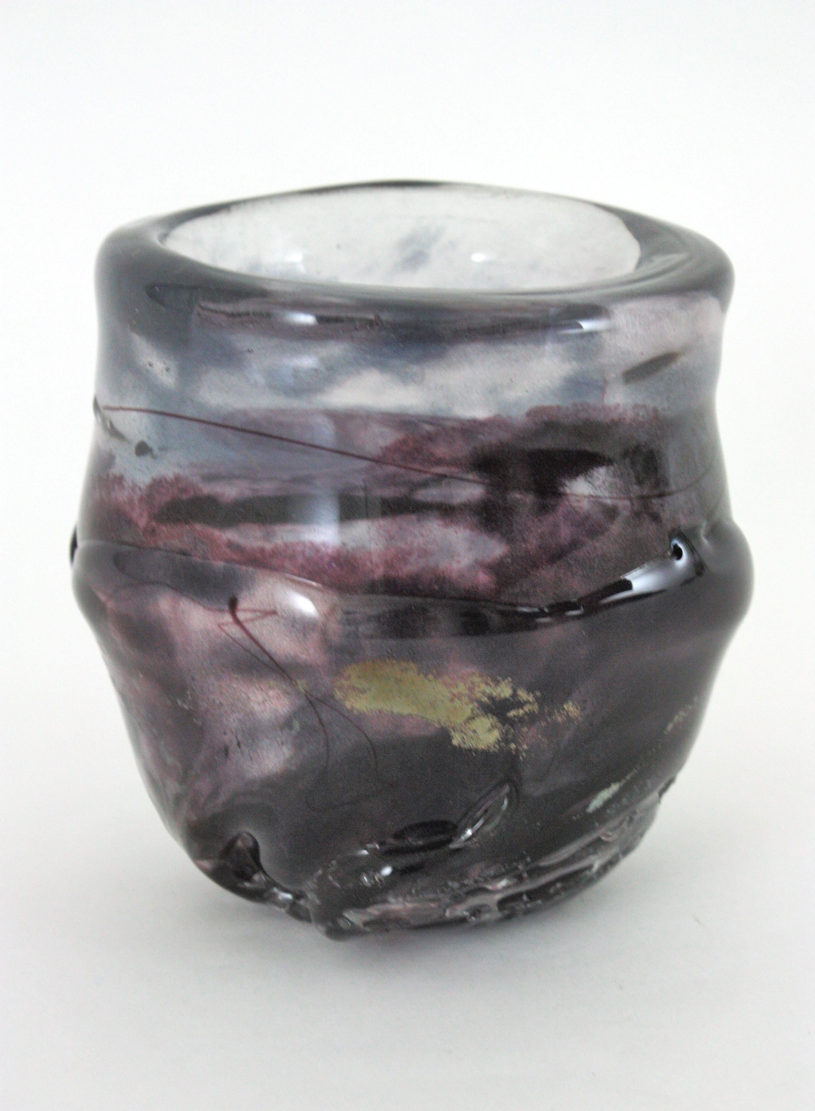 Vaso in vetro artistico di Murano Starry Night, anni '50 in vendita 9