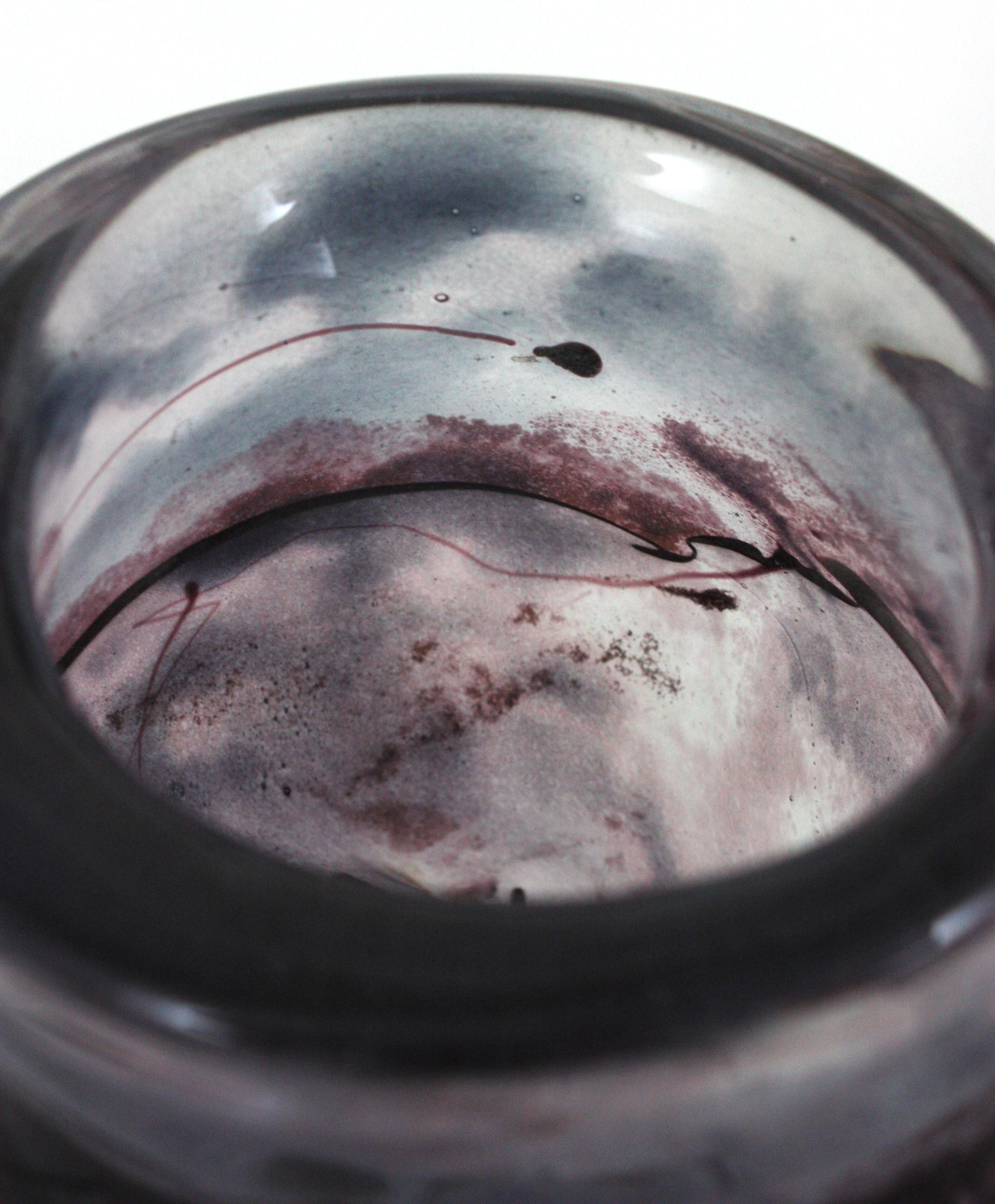 Vaso in vetro artistico di Murano Starry Night, anni '50 in vendita 10