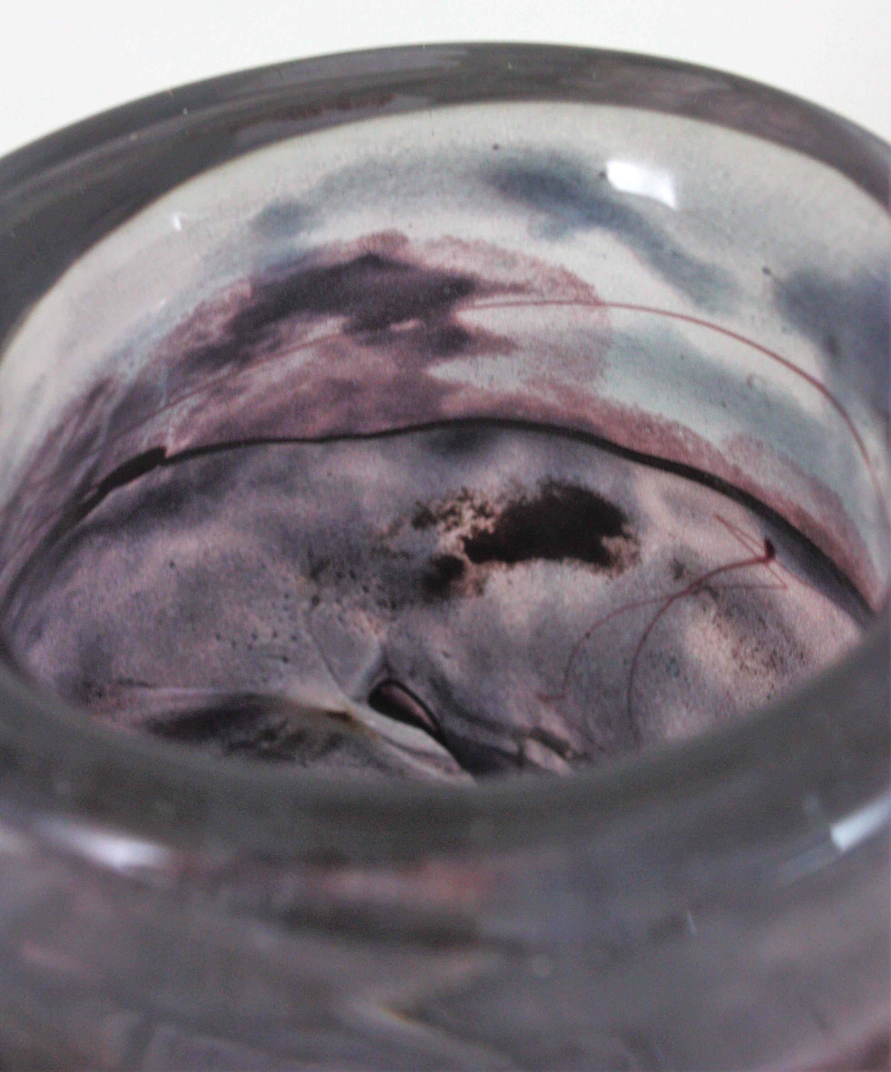 Vaso in vetro artistico di Murano Starry Night, anni '50 in vendita 11