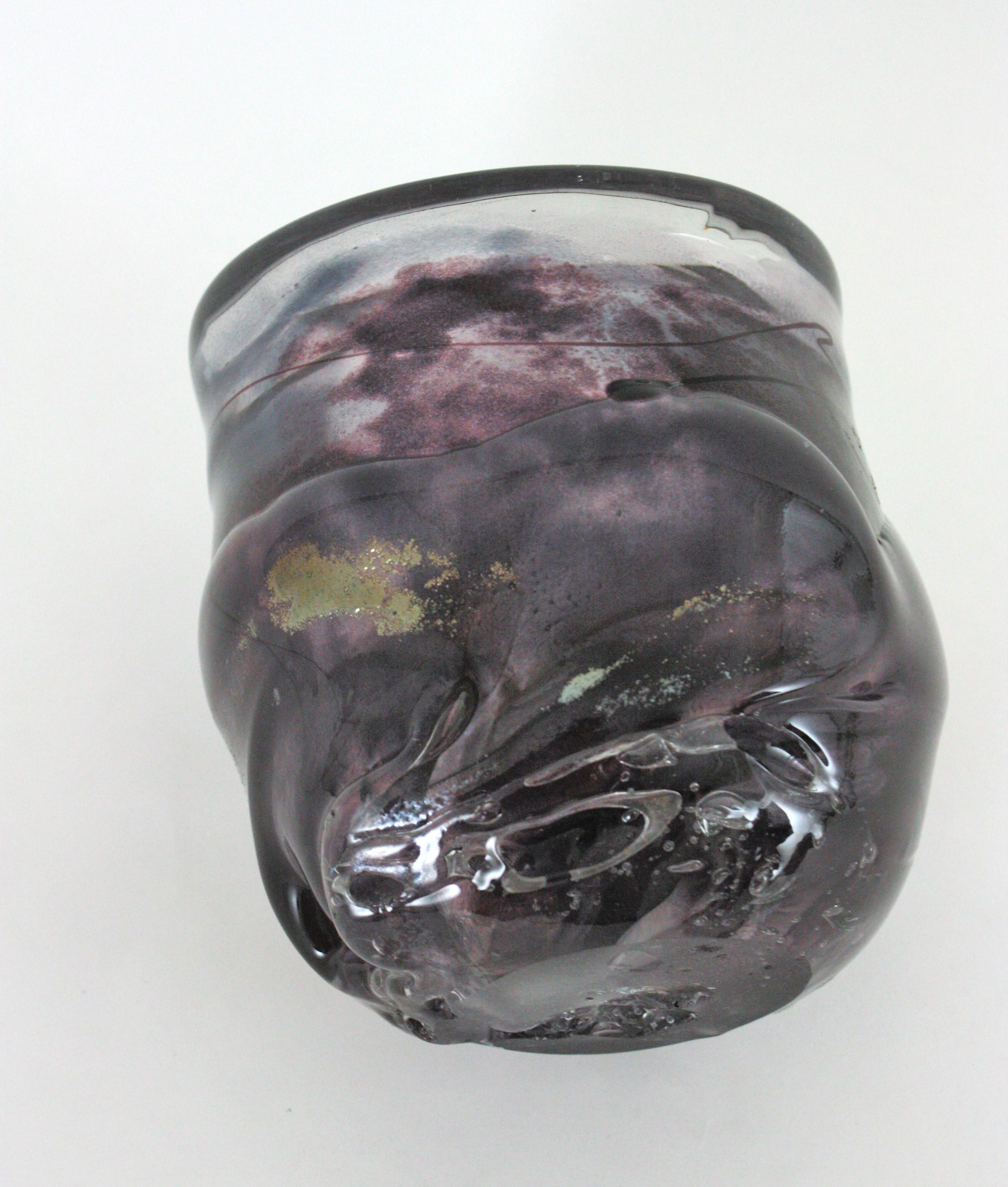 Vaso in vetro artistico di Murano Starry Night, anni '50 in vendita 12