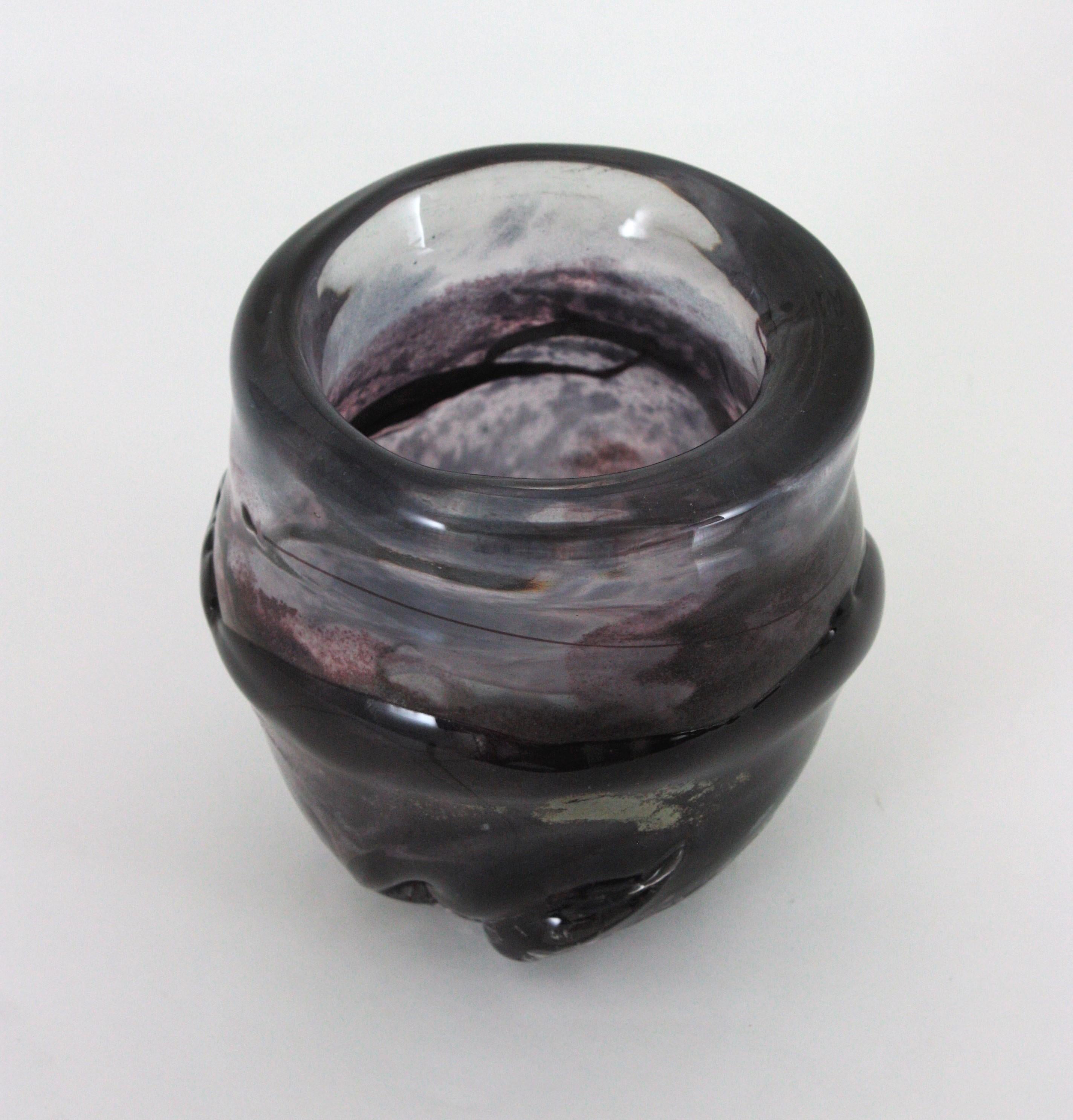 Vaso in vetro artistico di Murano Starry Night, anni '50 in vendita 1