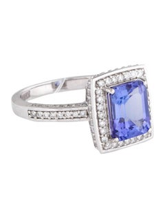 14K Tanzanite & Diamond Cocktail Ring - 2.67ctw - Size 7 - Statement Jewelry
