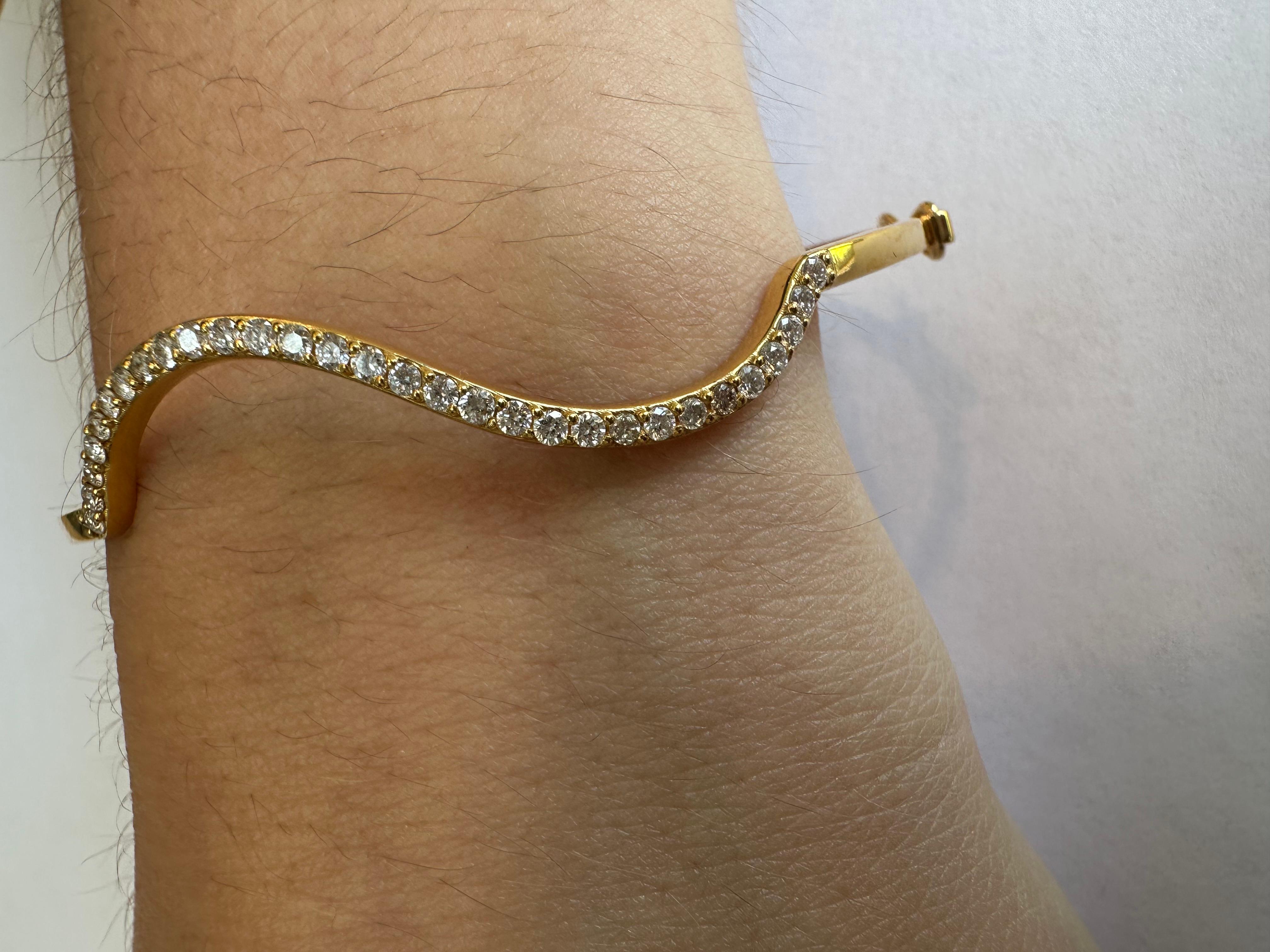 Stars Gold and Diamonds Bracelet In New Condition For Sale In Cascais, Lisboa