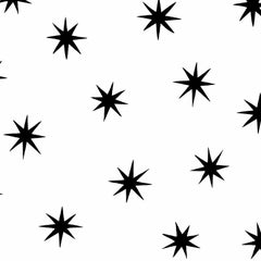 Stars in White and Black on Smooth Paper