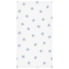 Stars in Zen Blue and White on Smooth Wallpaper