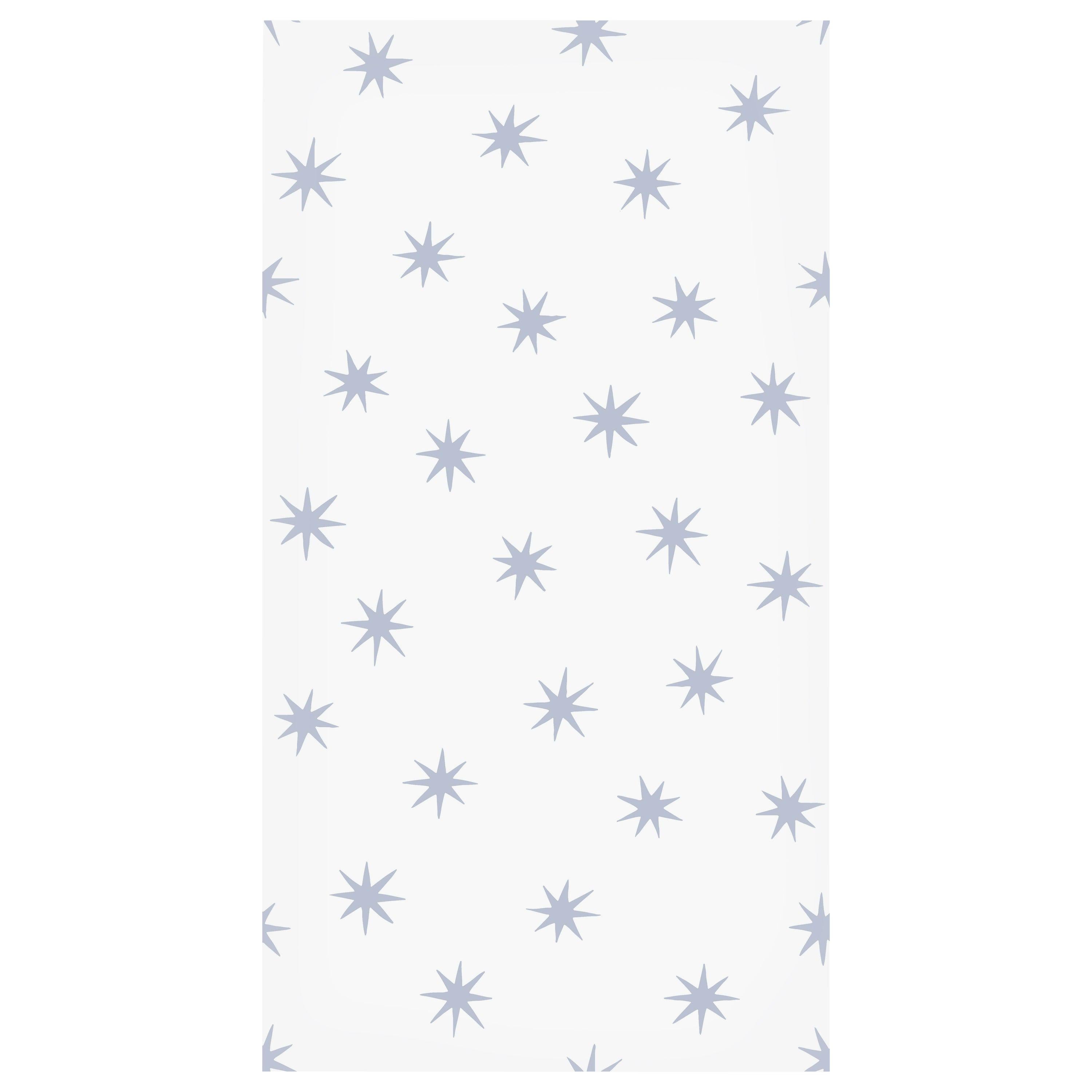 Stars in Zen Blue and White on Smooth Wallpaper For Sale