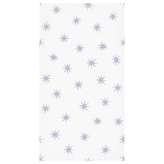 Stars in Zen Blue and White on Smooth Wallpaper