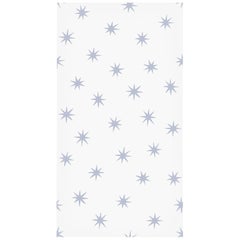 Stars in Zen Blue and White on Smooth Wallpaper