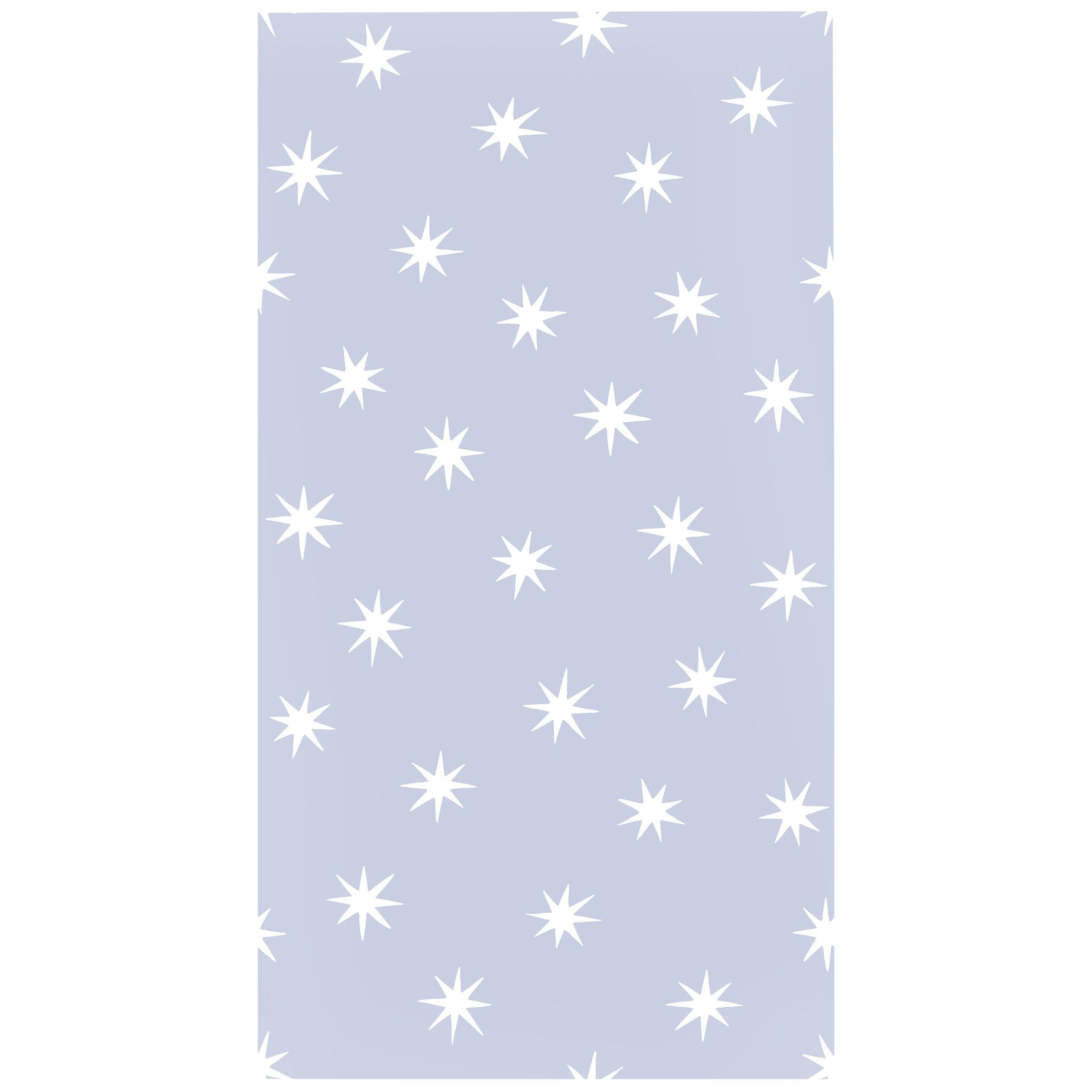 Stars in Zen Blue on Smooth Wallpaper For Sale