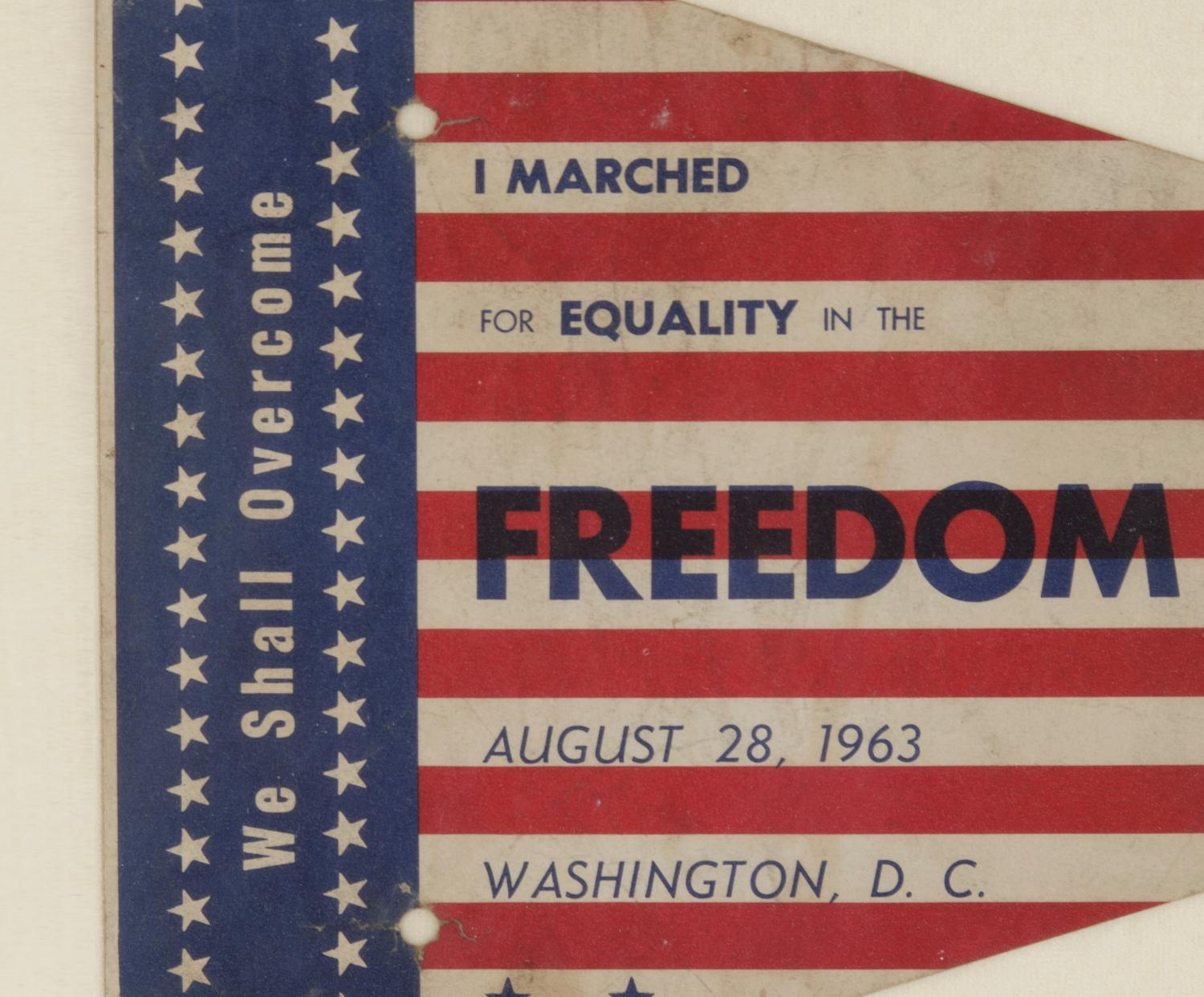 Americano Pennant a stelle e strisce della Marcia su Washington del 28 agosto 1963 in vendita