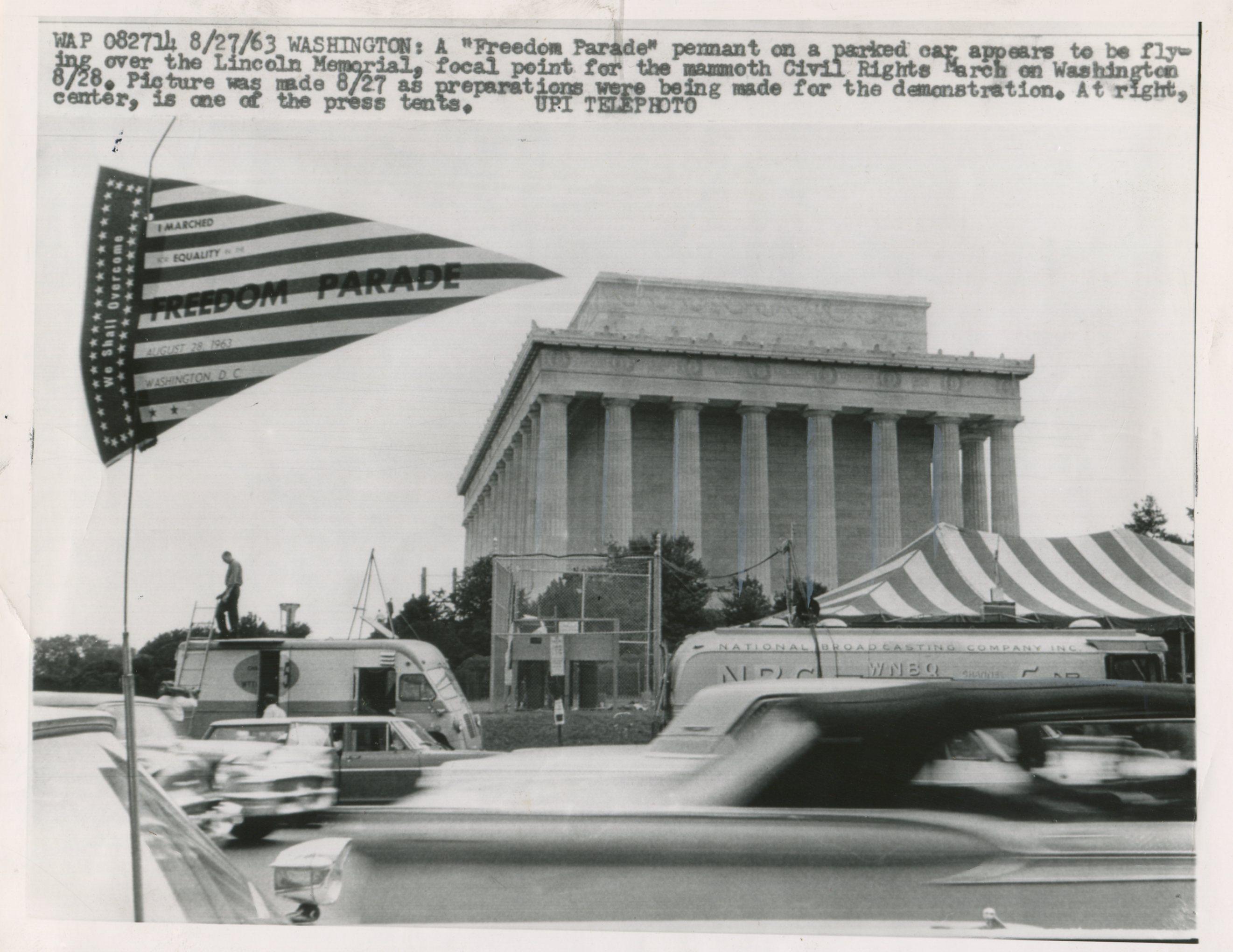 Pennant a stelle e strisce della Marcia su Washington del 28 agosto 1963 In condizioni buone in vendita a York County, PA
