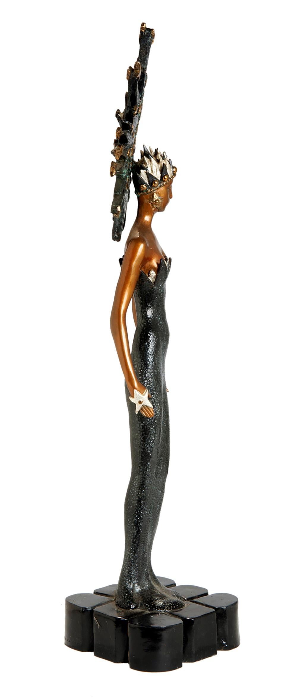 Moulage Statue Art Déco en bronze Erte « Starstruck », signée en vente