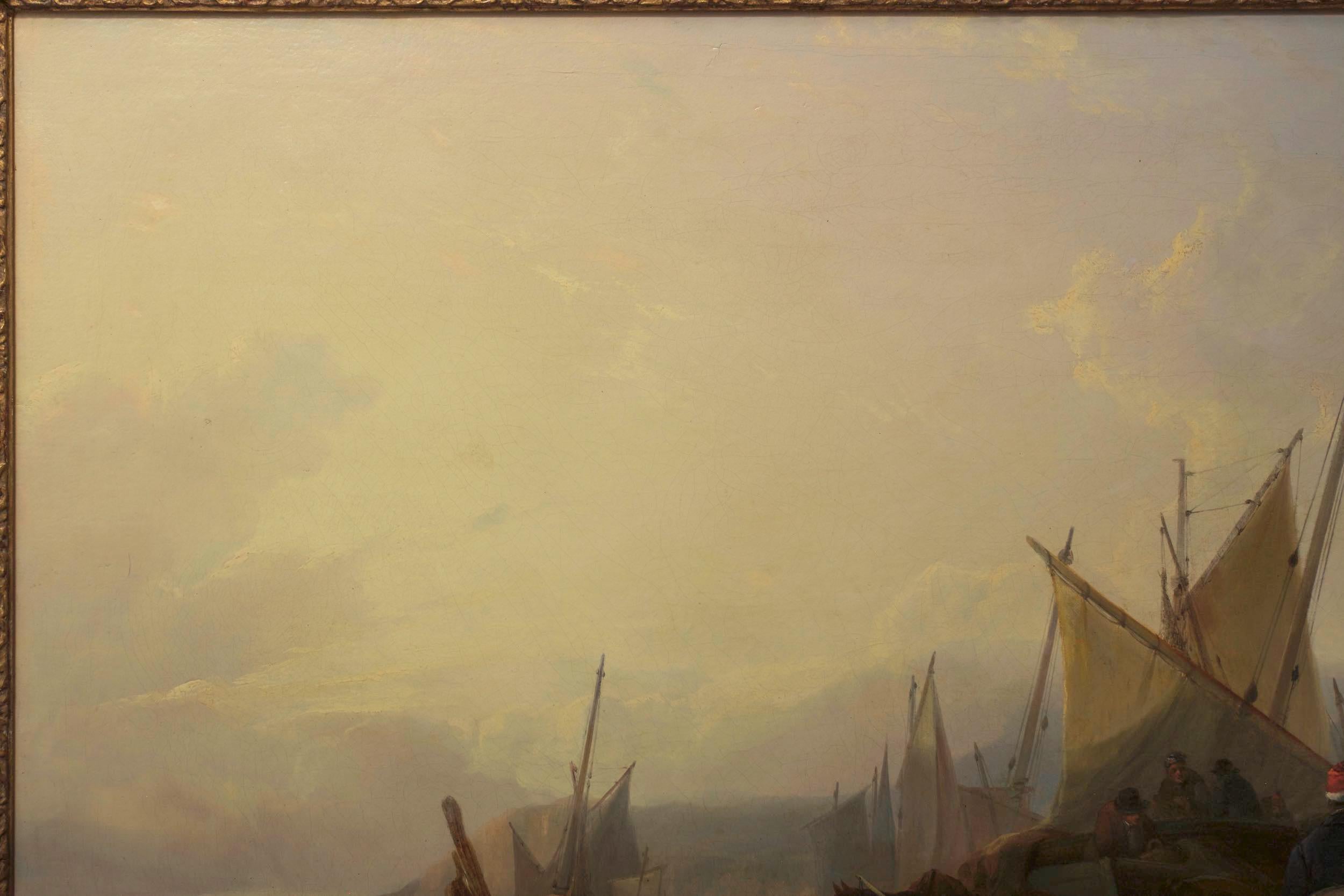 Britannique Peinture de paysage ancienne Start of the Day de William Shayer, Senior en vente