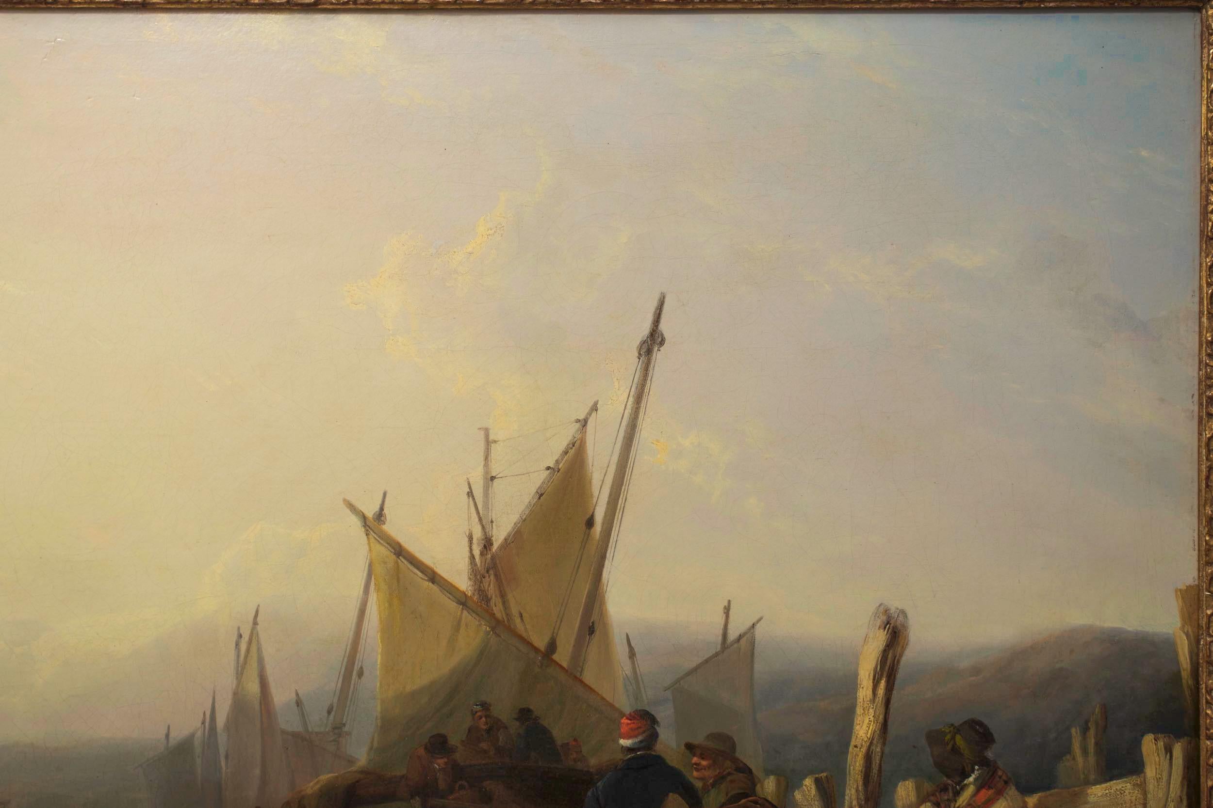 Peinture de paysage ancienne Start of the Day de William Shayer, Senior Bon état - En vente à Shippensburg, PA