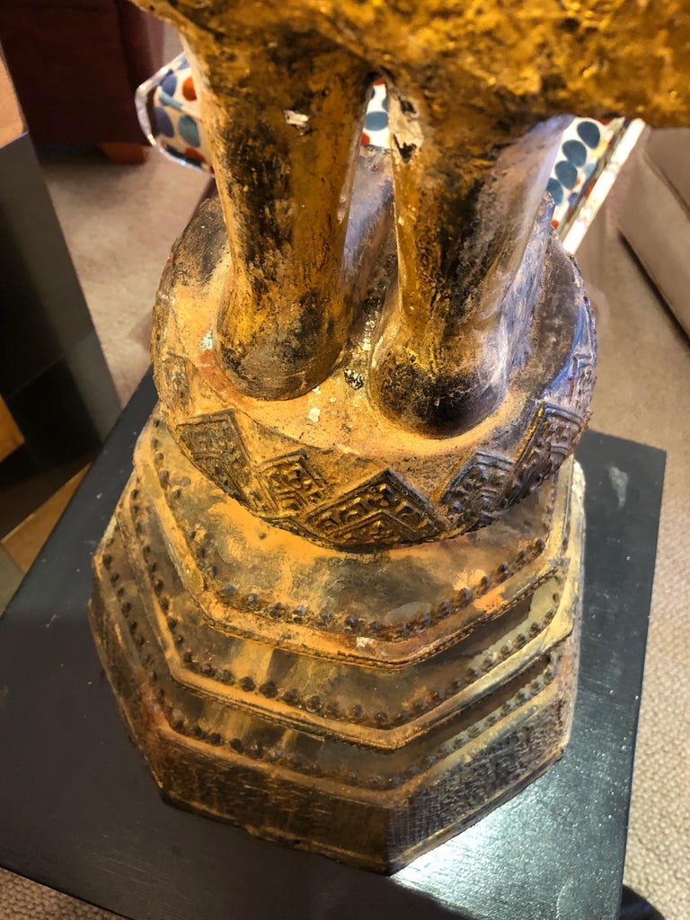 Startlingly Beautiful Bronze Bejeweled Thai Buddha Statue For Sale at 1stDibs thai bronze