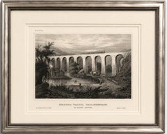 Starucca Viaduct, Erie Railroad – Antique New York Railway Engraving, ca.1850