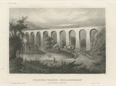 Starucca Viaduct, Erie Railroad – Antique New York Railway Engraving, ca.1850