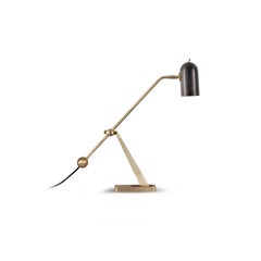 Stasis Table Light, Brass + Bronze by Bert Frank