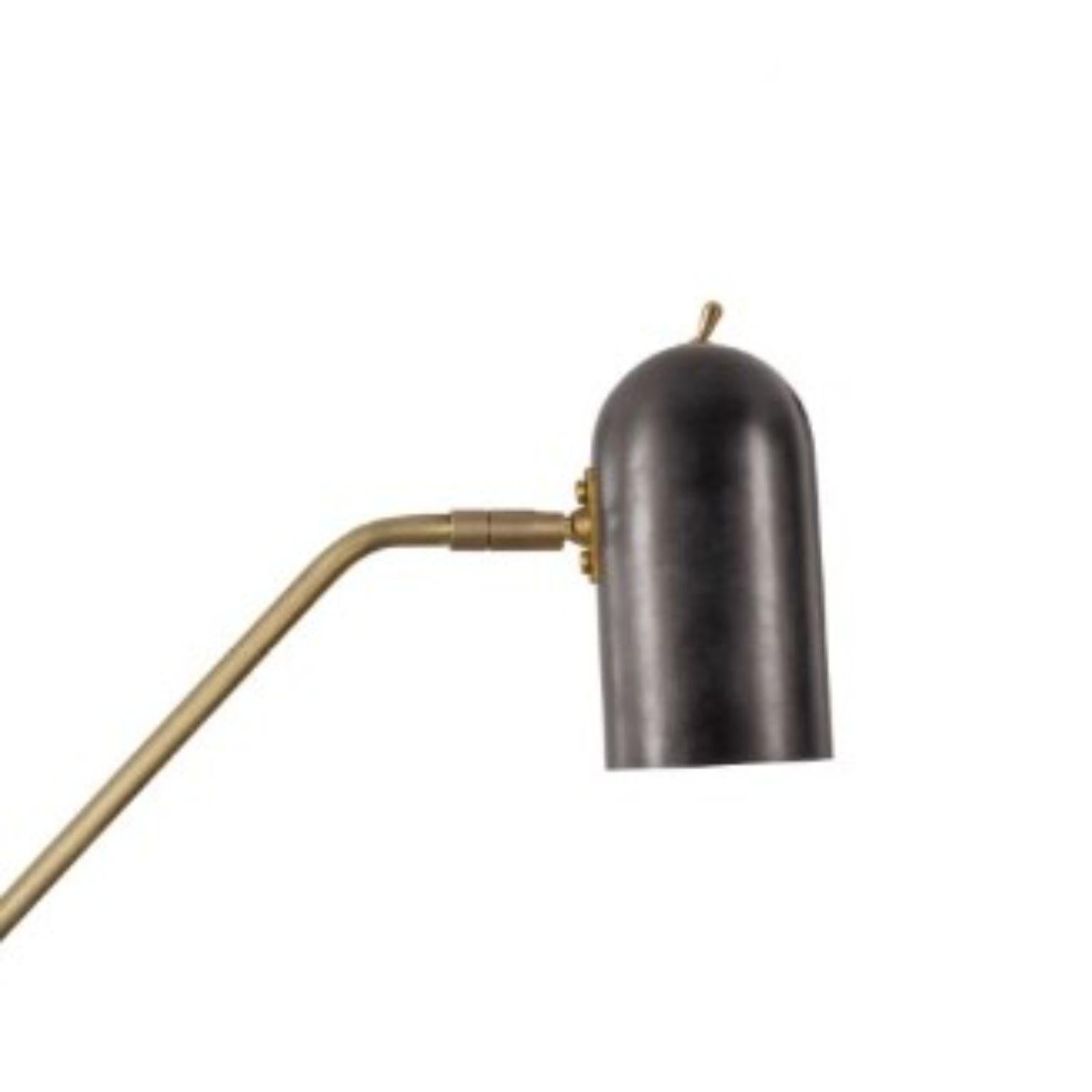 British Stasis Table Light, Brass + Bronze by Bert Frank For Sale