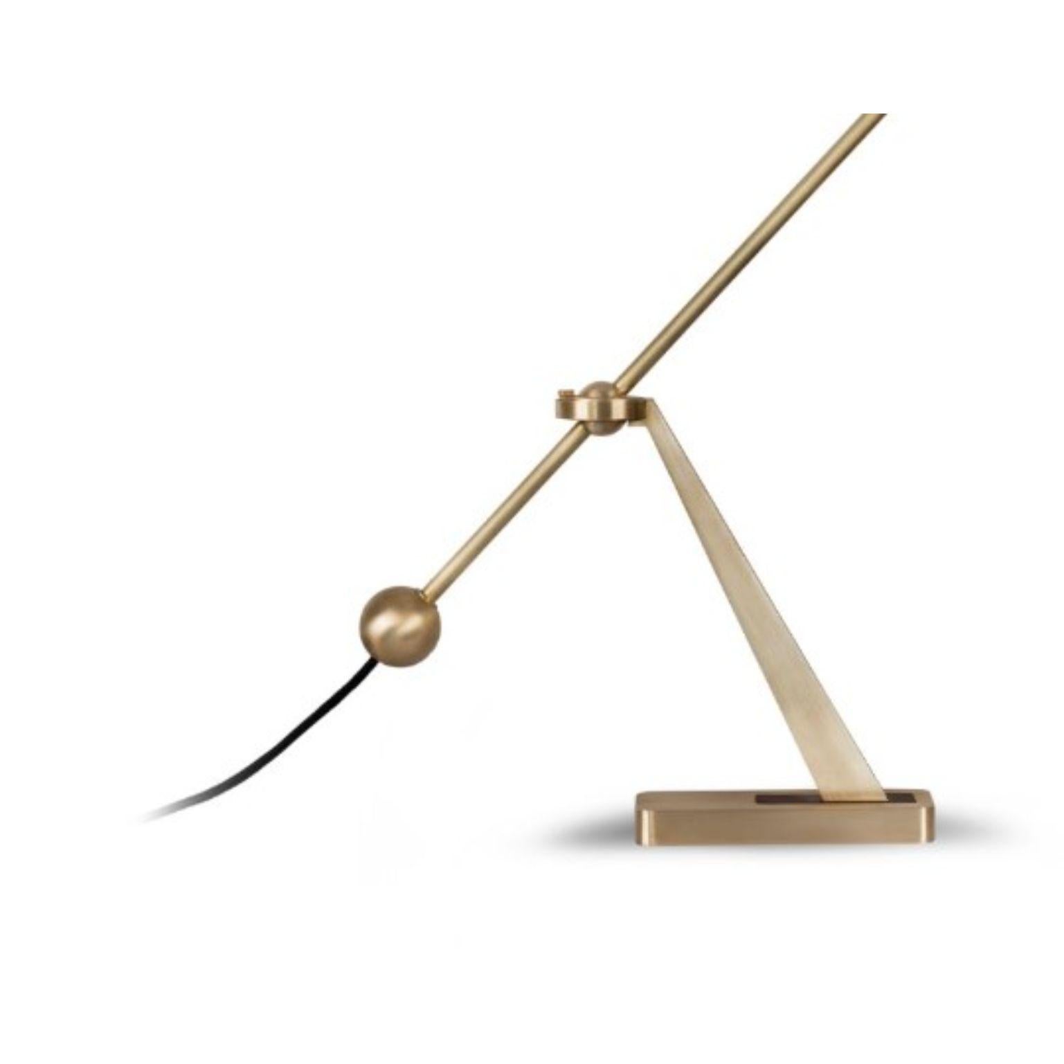 Lámpara de mesa Stasis, latón + bronce by Bert Frank en Nuevo estado para la venta en Geneve, CH