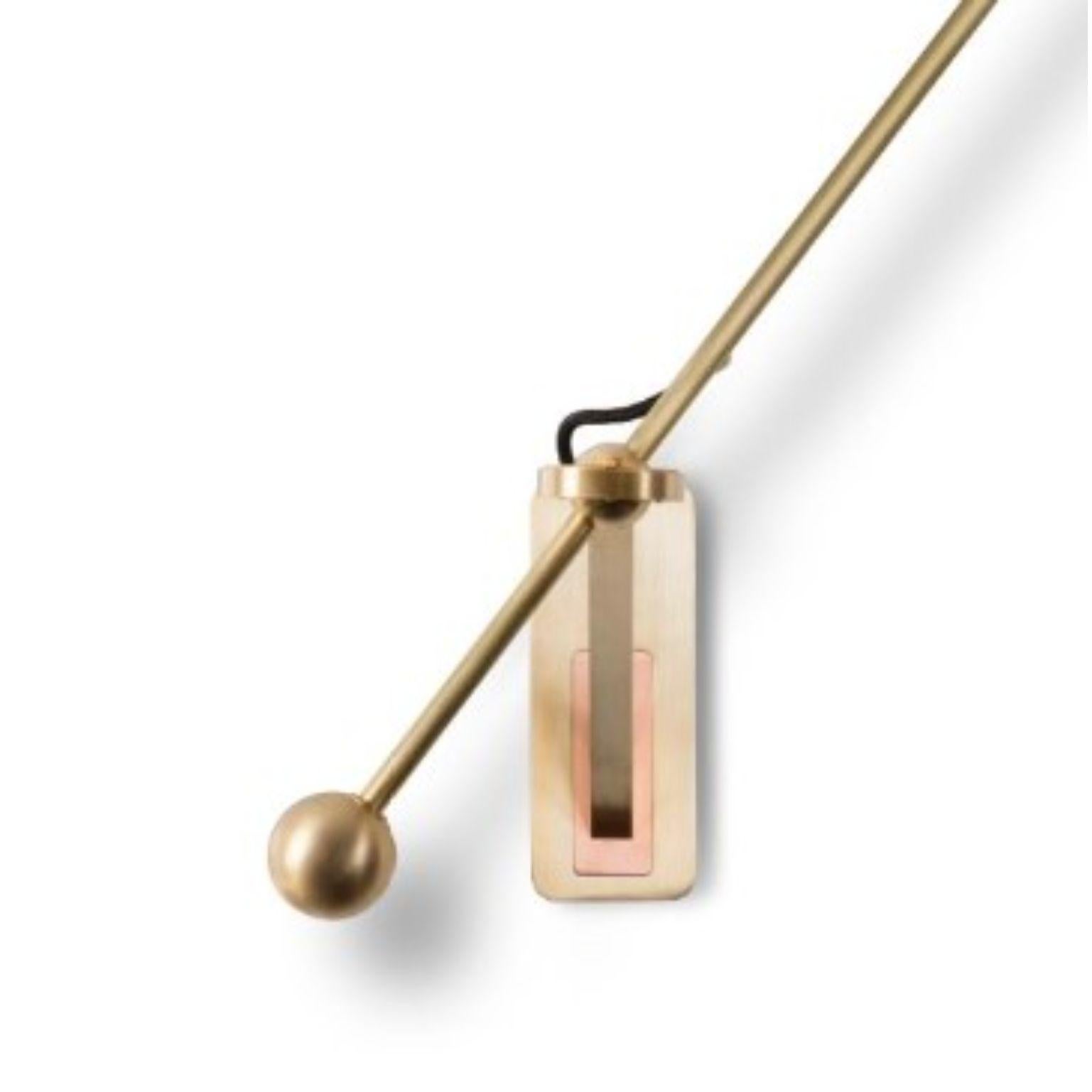 British Stasis Wall Light, Brass +  Polished Copper by Bert Frank