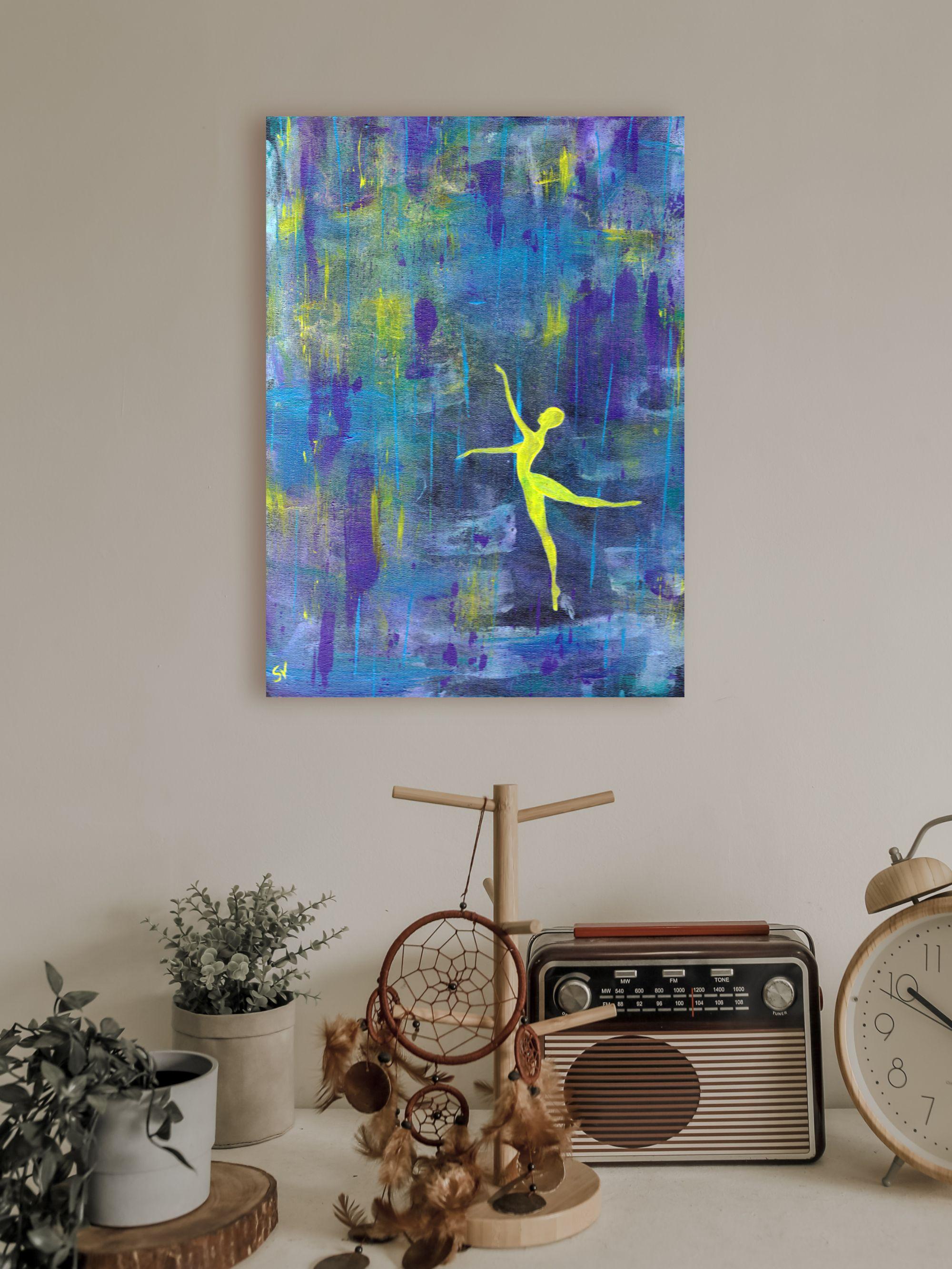 CHEERFULNESS. Original Painting by Stasy Vo For Sale 3