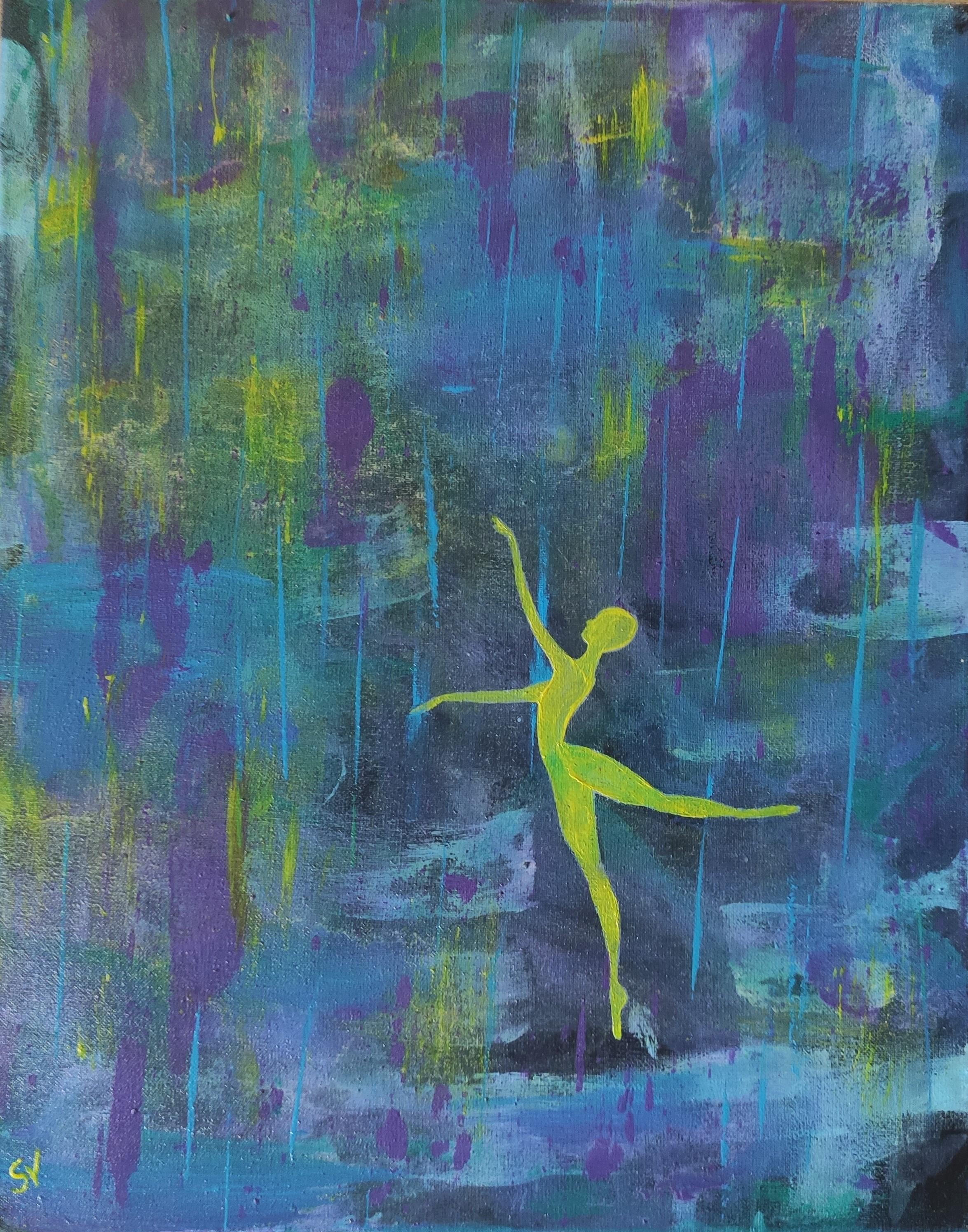 CHEERFULNESS. Original Painting by Stasy Vo For Sale 7