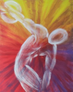 DISCOBOLO. Pittura originale di Stasy Vo