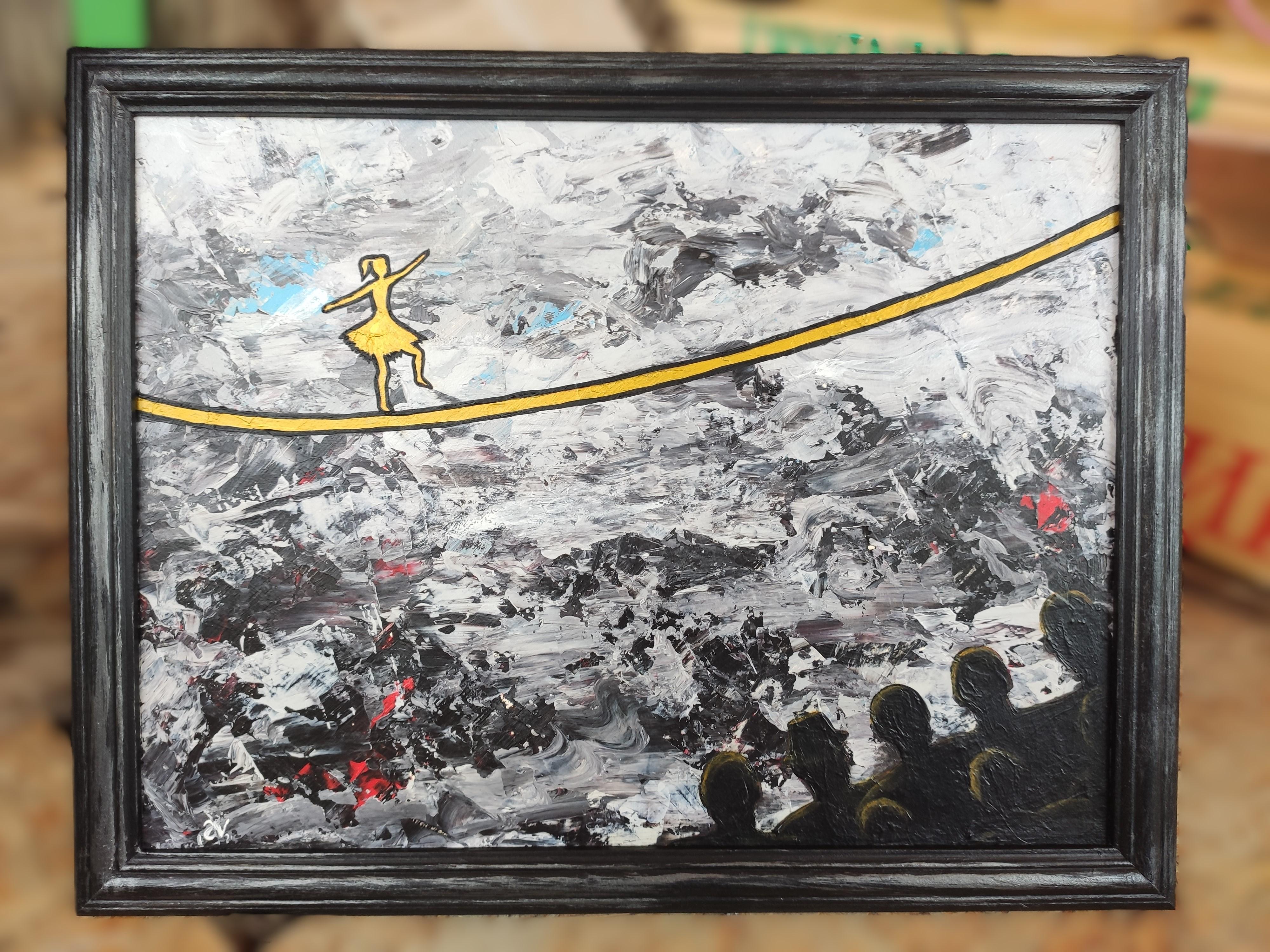 DONNA CHE MANOVRA. Pittura originale di Stasy Vo in vendita 10