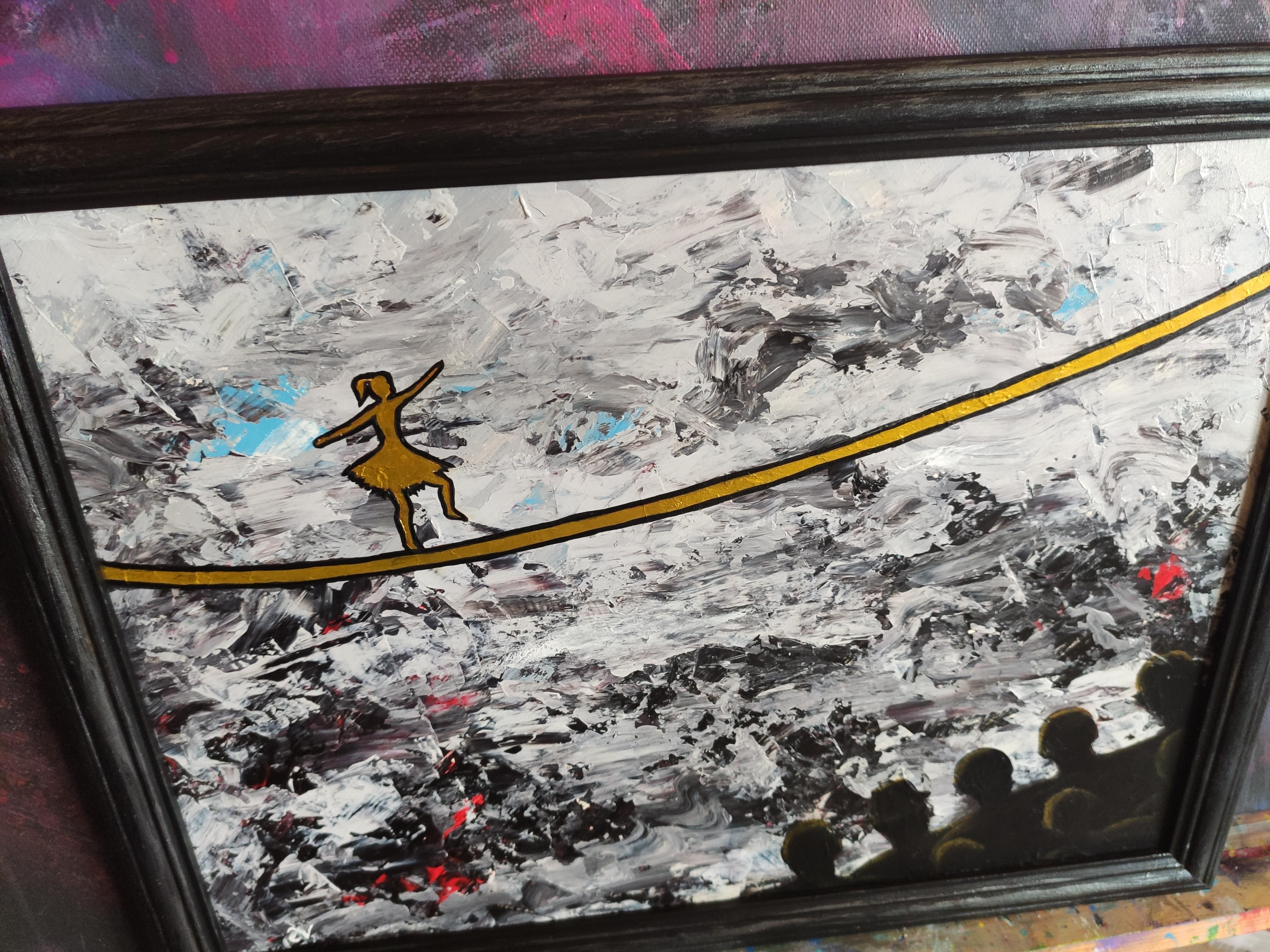 DONNA CHE MANOVRA. Pittura originale di Stasy Vo in vendita 14