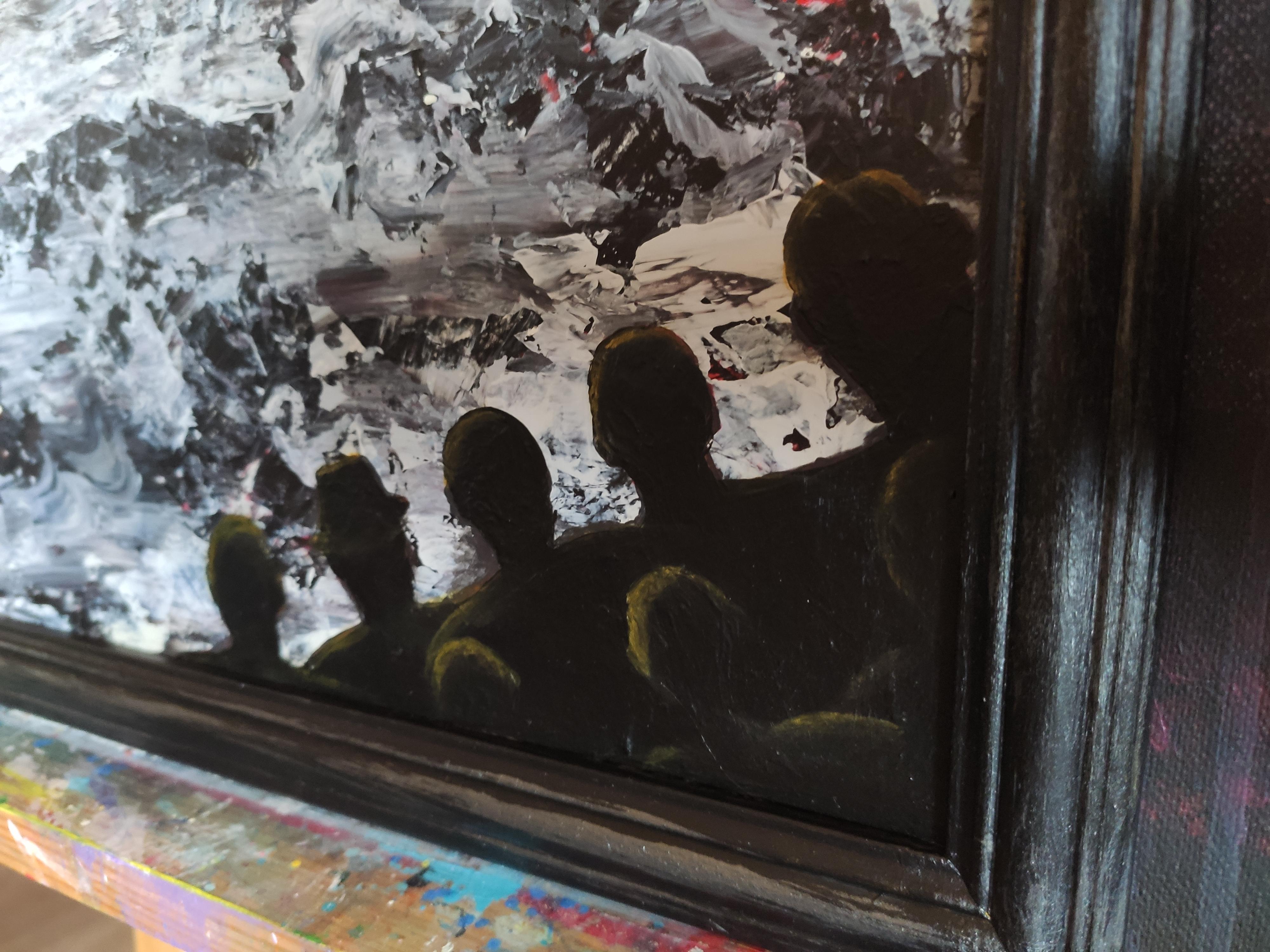 DONNA CHE MANOVRA. Pittura originale di Stasy Vo in vendita 4