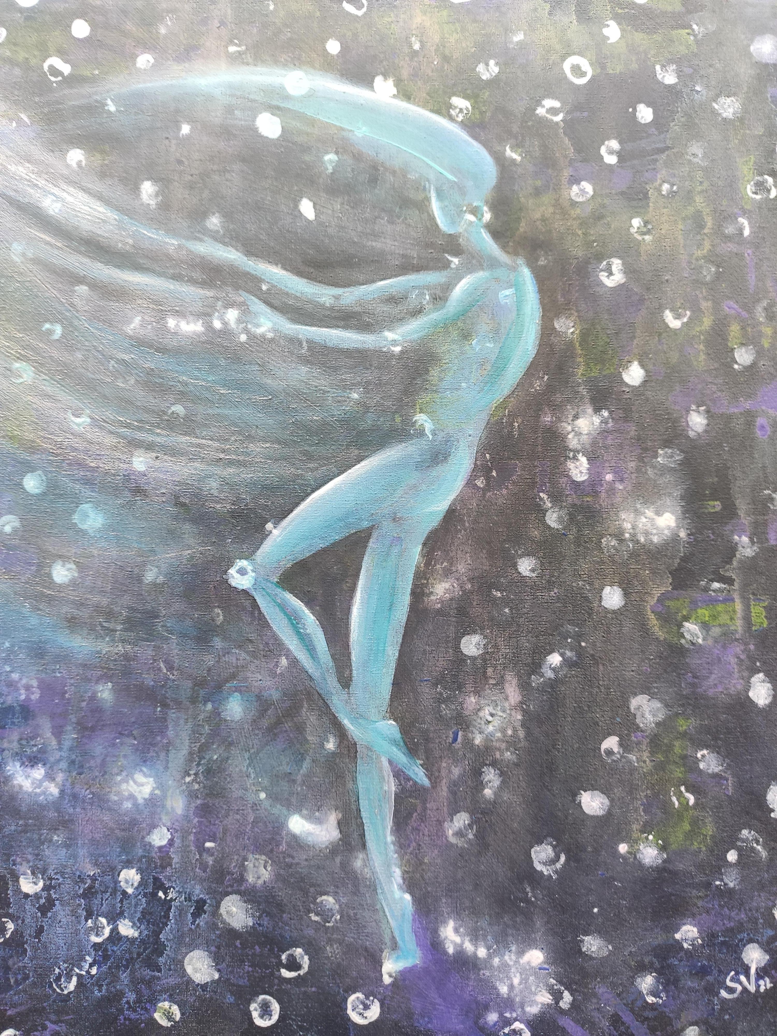 DANZA DEL FLUJO DE NIEVE. Pintura original de Stasy Vo en venta 2