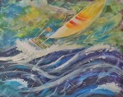 YACHT. Original Painting by Stasy Vo