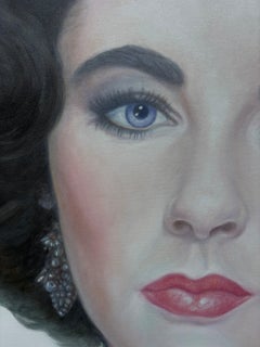Elizabeth Taylor Portrait Oil on Canvas