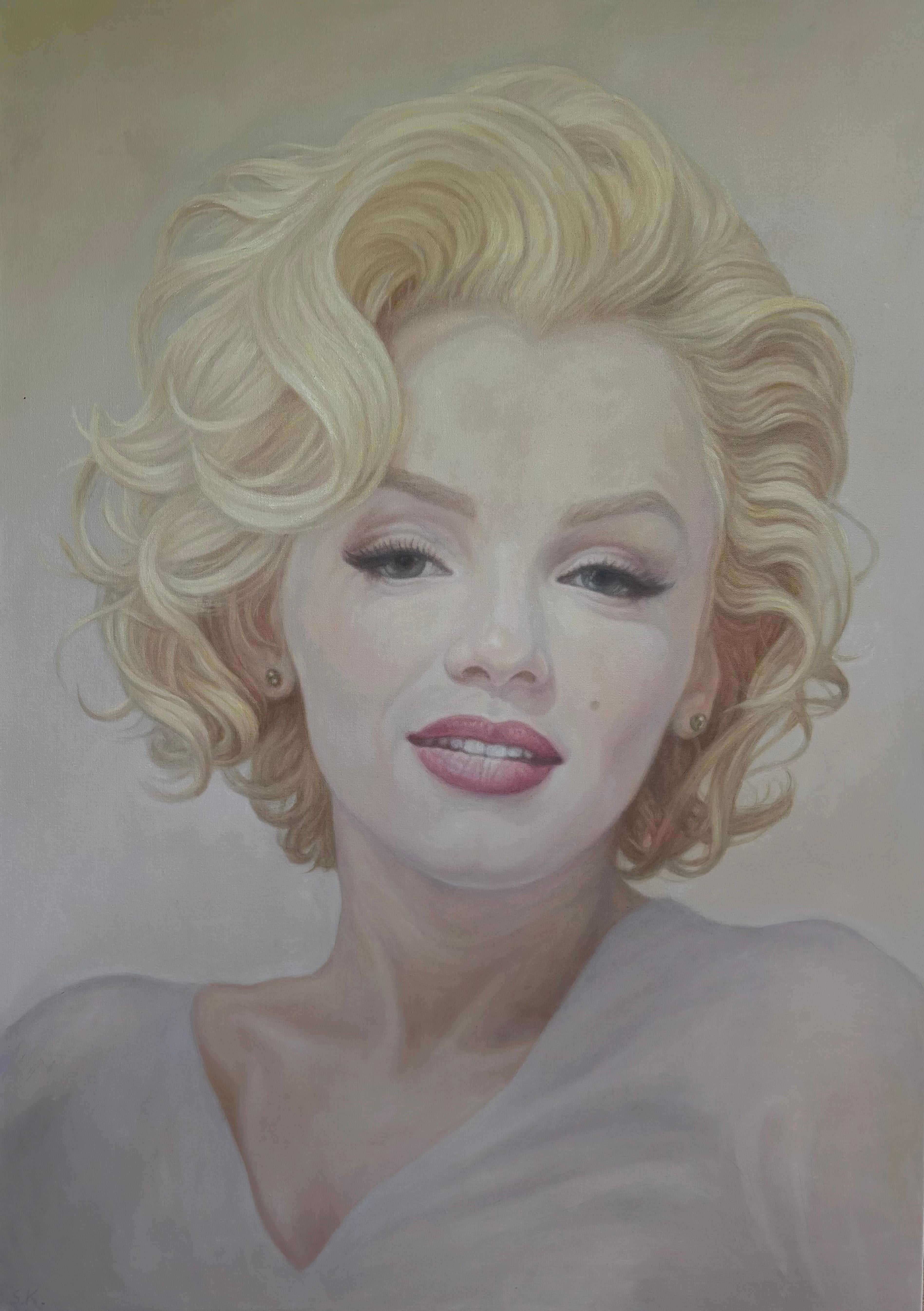 Marylin - Portrait Painting Grigio di Staszek Kotowski