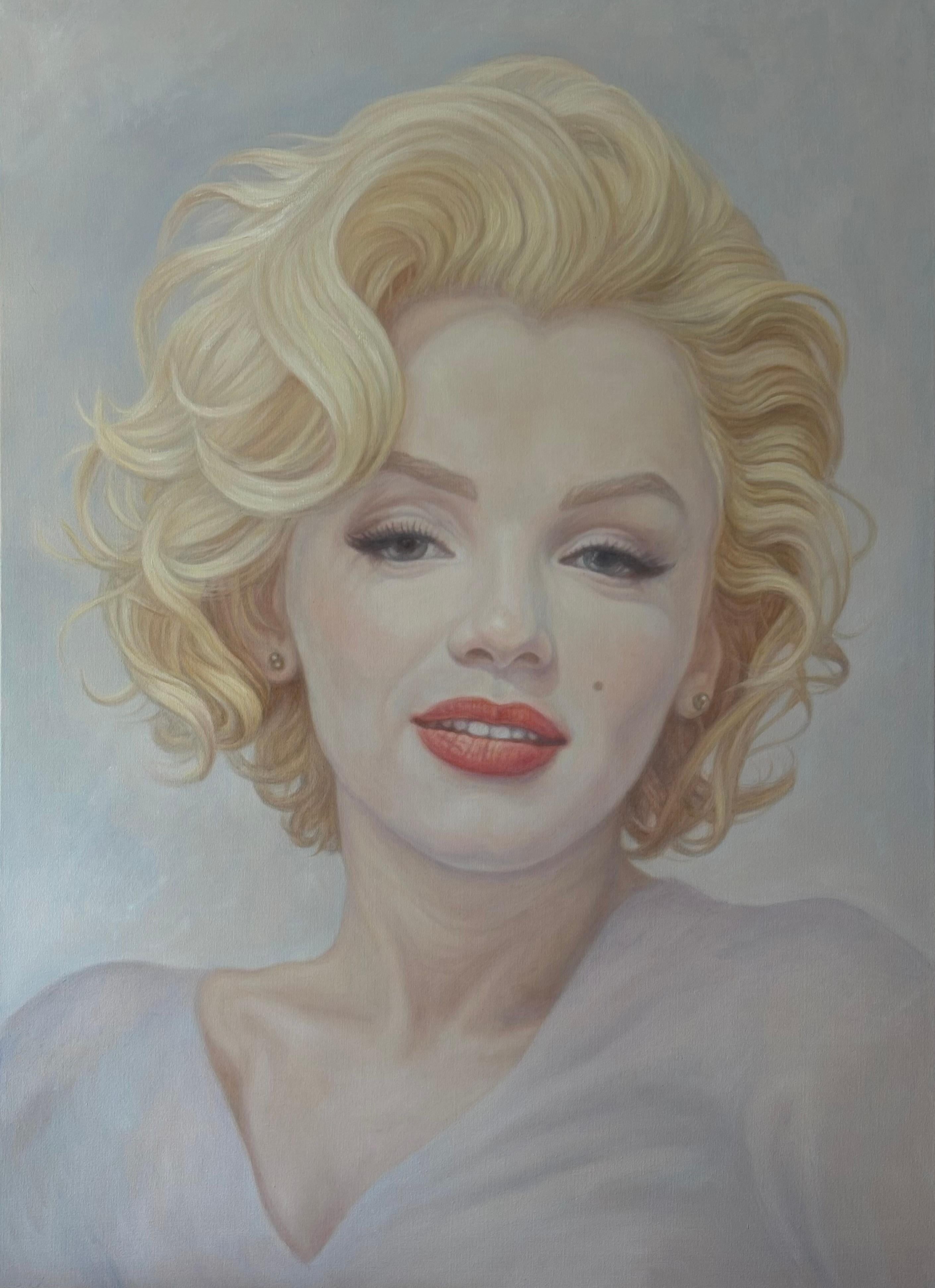 Staszek Kotowski Portrait Painting - Marylin Portrait Oil Painting