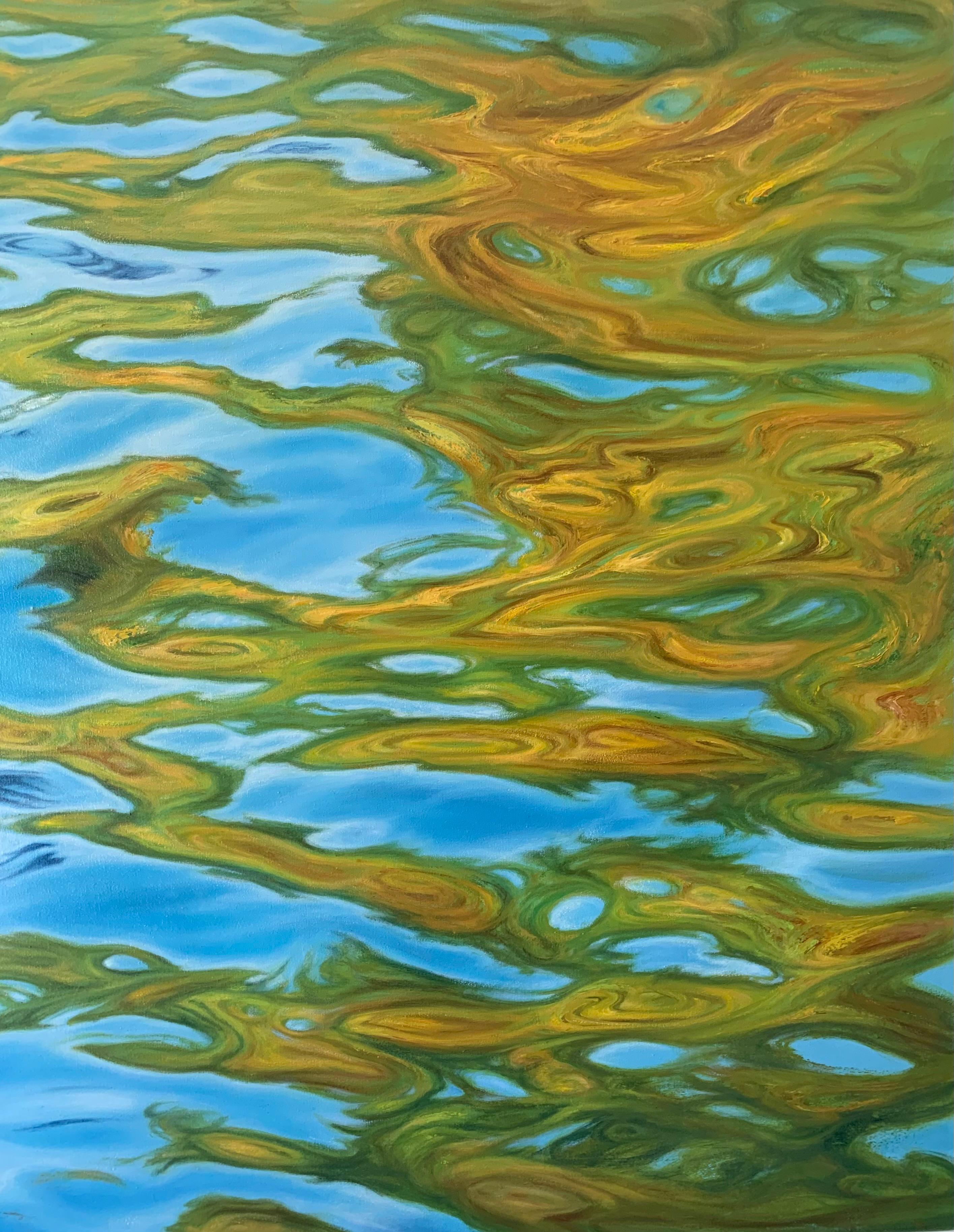 Sunny River - Painting by Staszek Kotowski