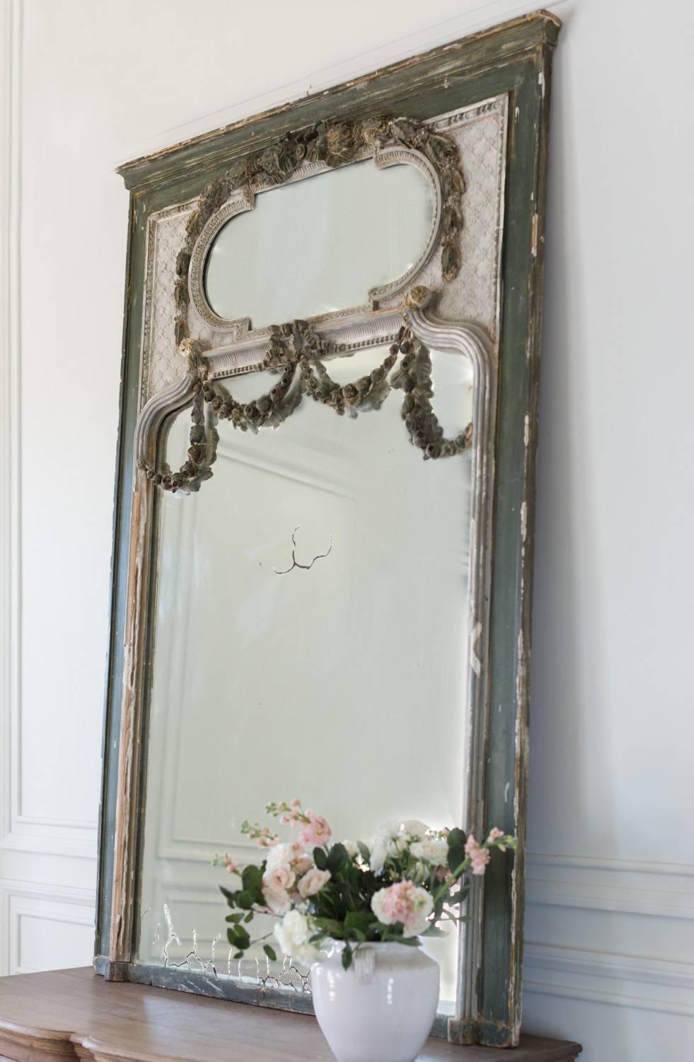 French Stately Antique Louis XVI Mirror